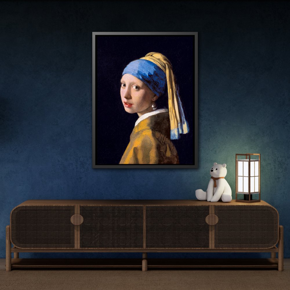 Johannes Vermeer Girl With Pearl Earring Canvas Print - Vintage Wall Art Masterpiece Portrait