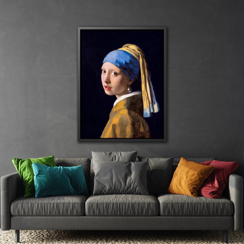 Johannes Vermeer Girl With Pearl Earring Canvas Print - Vintage Wall Art Masterpiece Portrait
