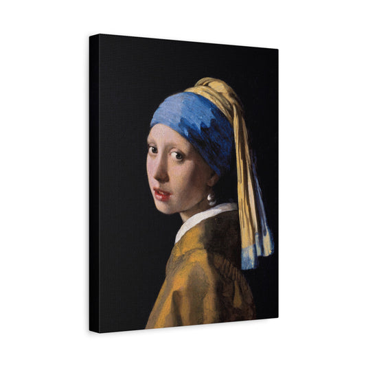 Johannes Vermeer Girl With Pearl Earring Canvas Print - Vintage Masterpiece portrait