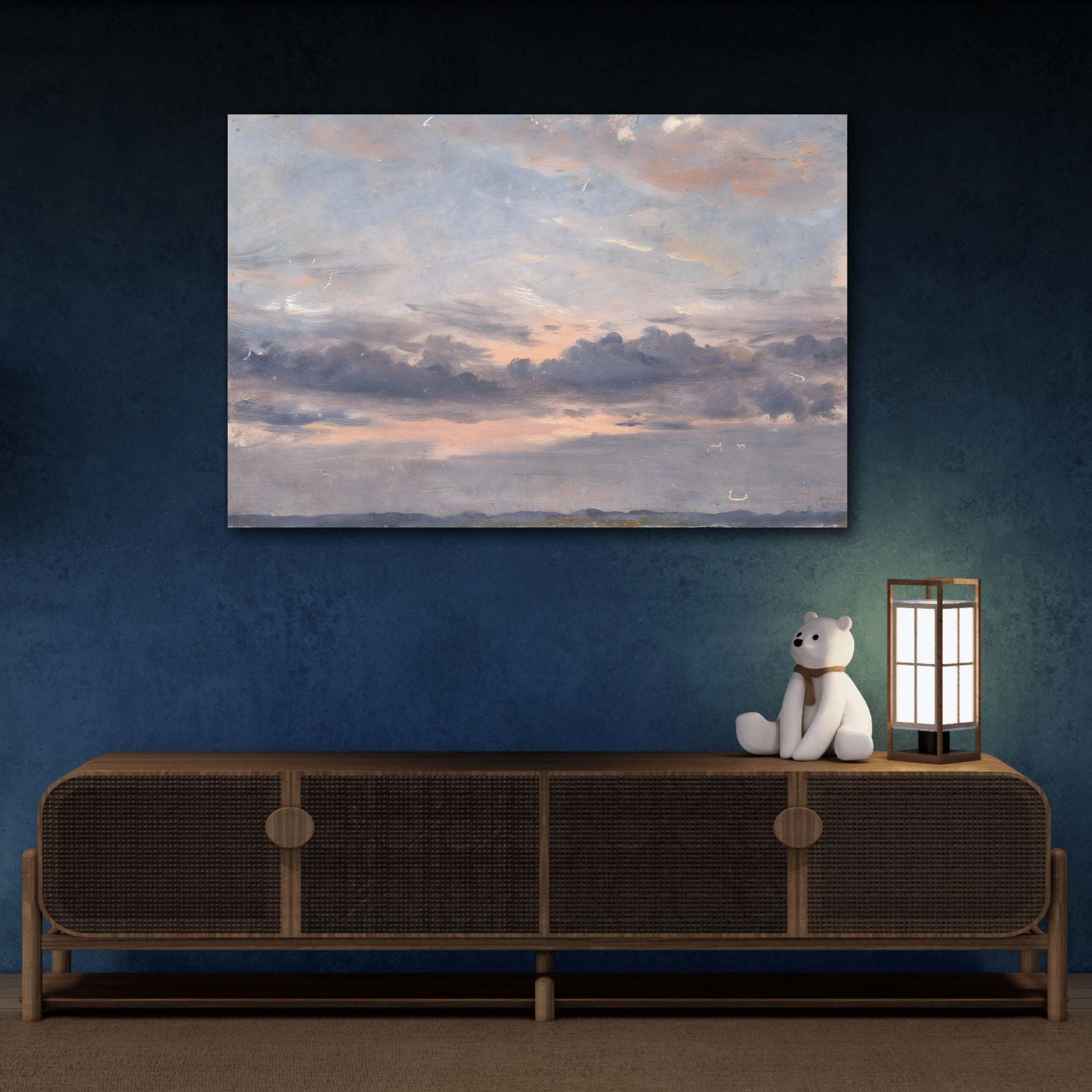 John Constable Romantic Cloud Sunset Landscape - Canvas Art Reproduction