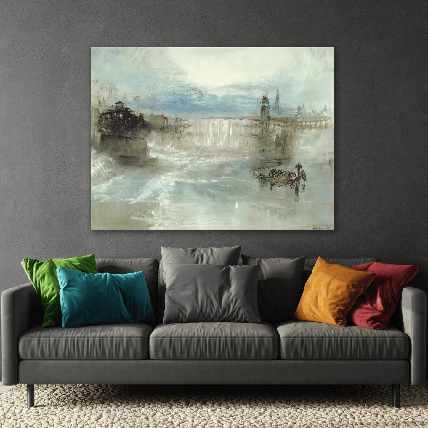 Joseph William Turner View of Lucerne - Landscape Canvas Wall Art Print