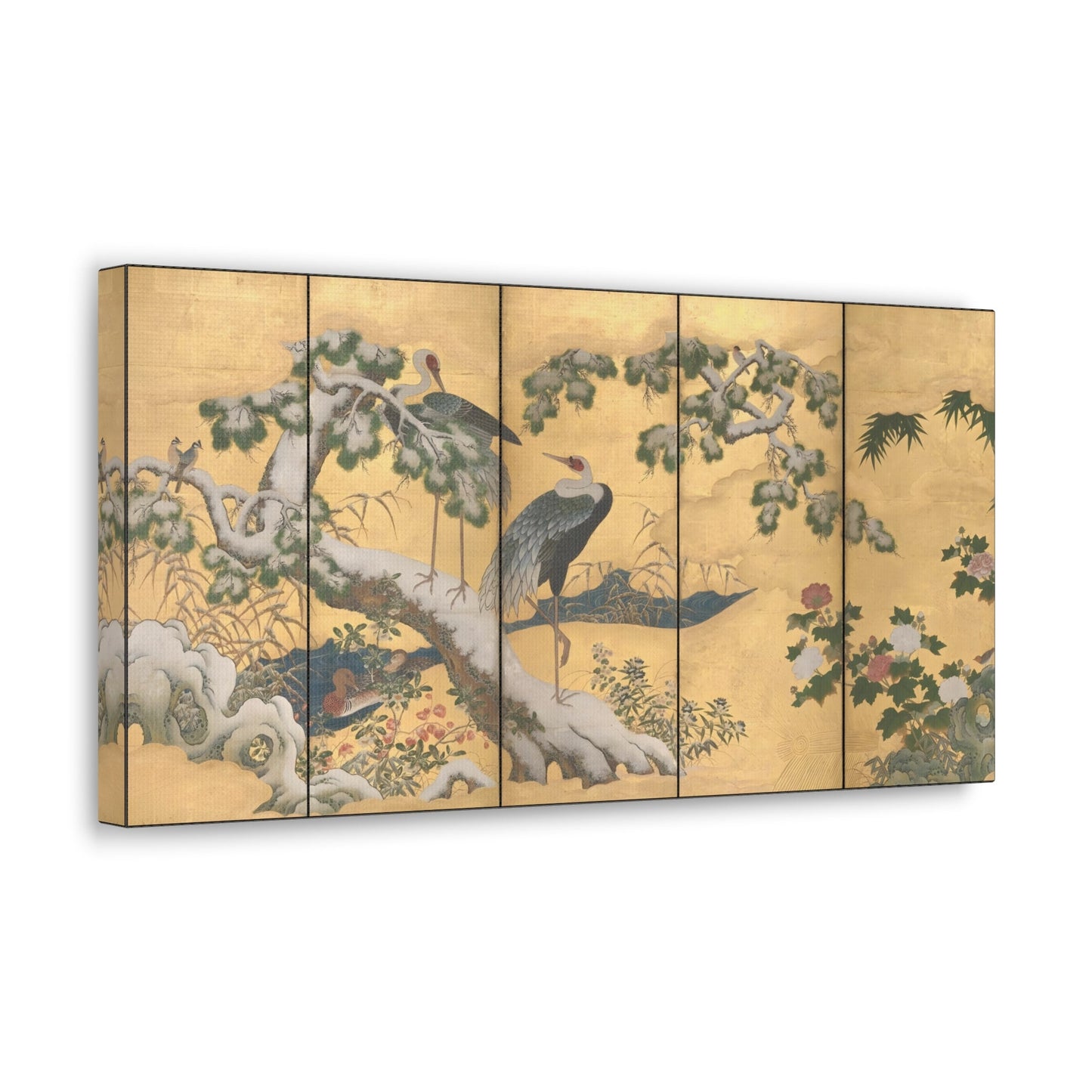 Kano Eitoku Canvas Print - Birds and Flowers of the Four Seasons Wall Art Prints