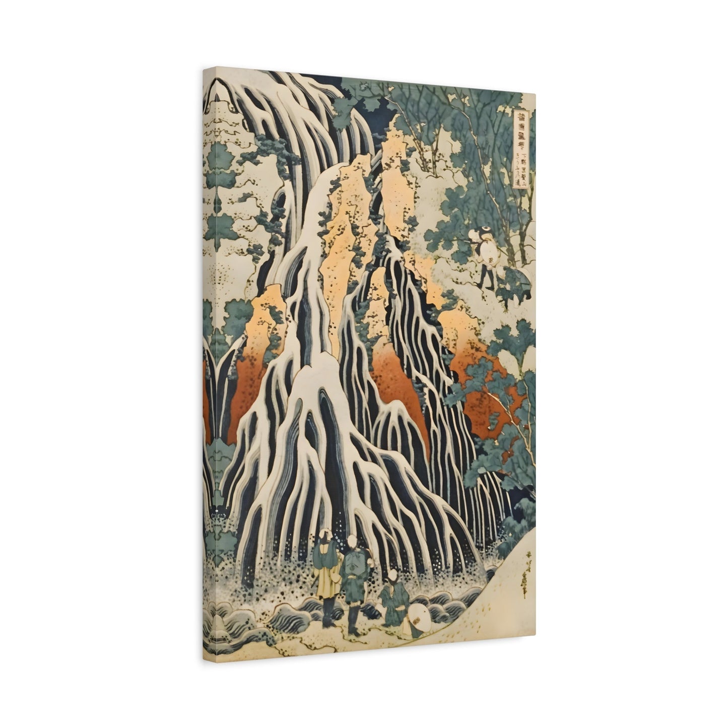 Katsushika Hokusai Waterfalls of the Provinces Canvas Print - Japanese Nature Art