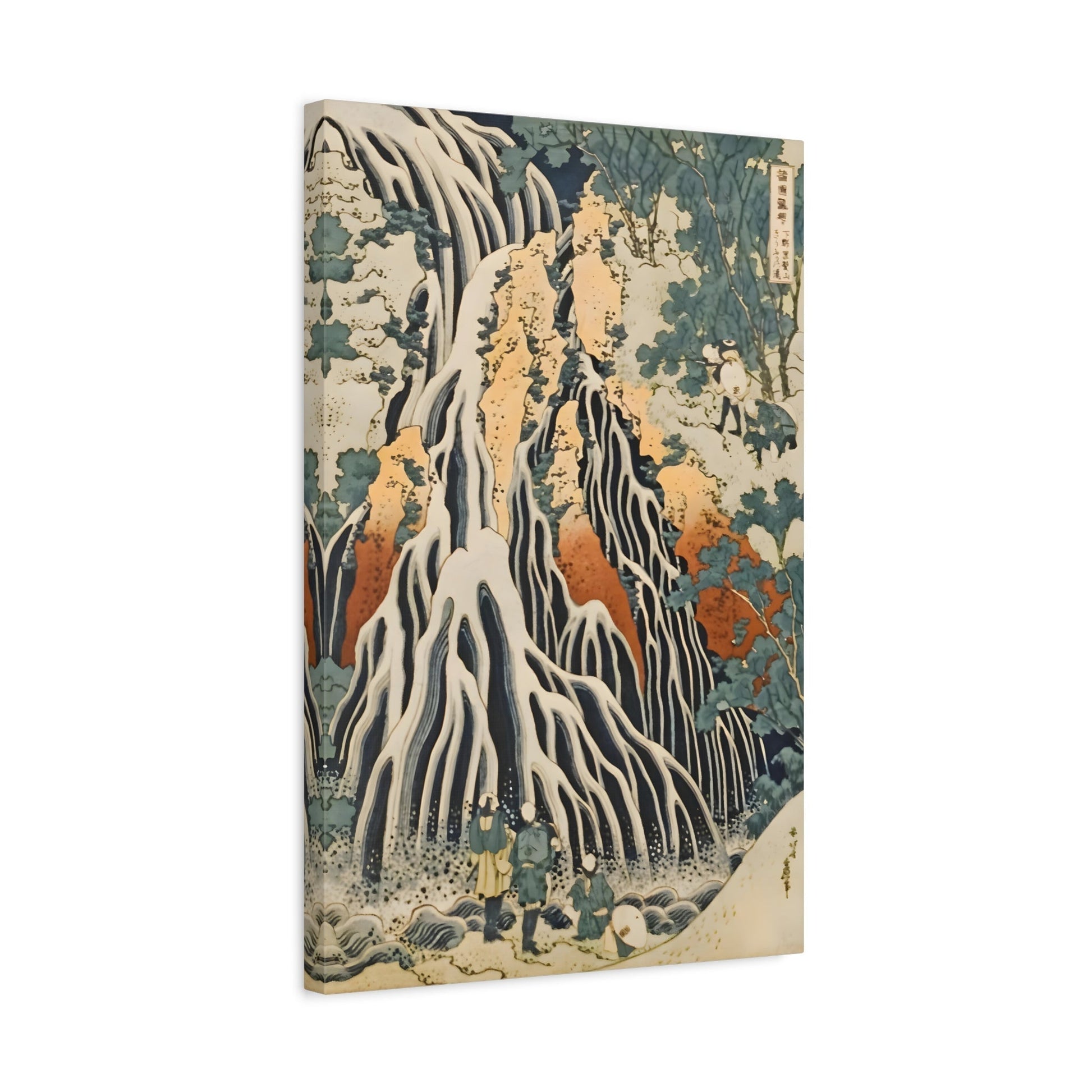 Katsushika Hokusai Waterfalls of the Provinces Canvas Print - Japanese Nature Art