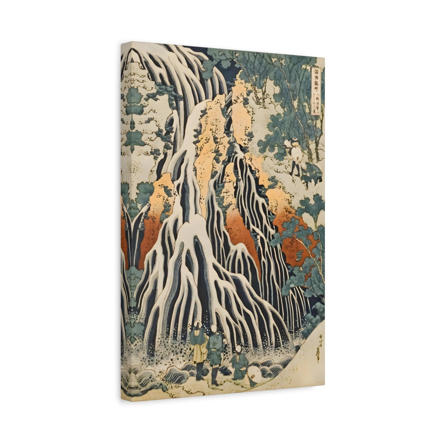 Katsushika Hokusai Waterfalls of the Provinces Canvas Print - Japanese Nature Art