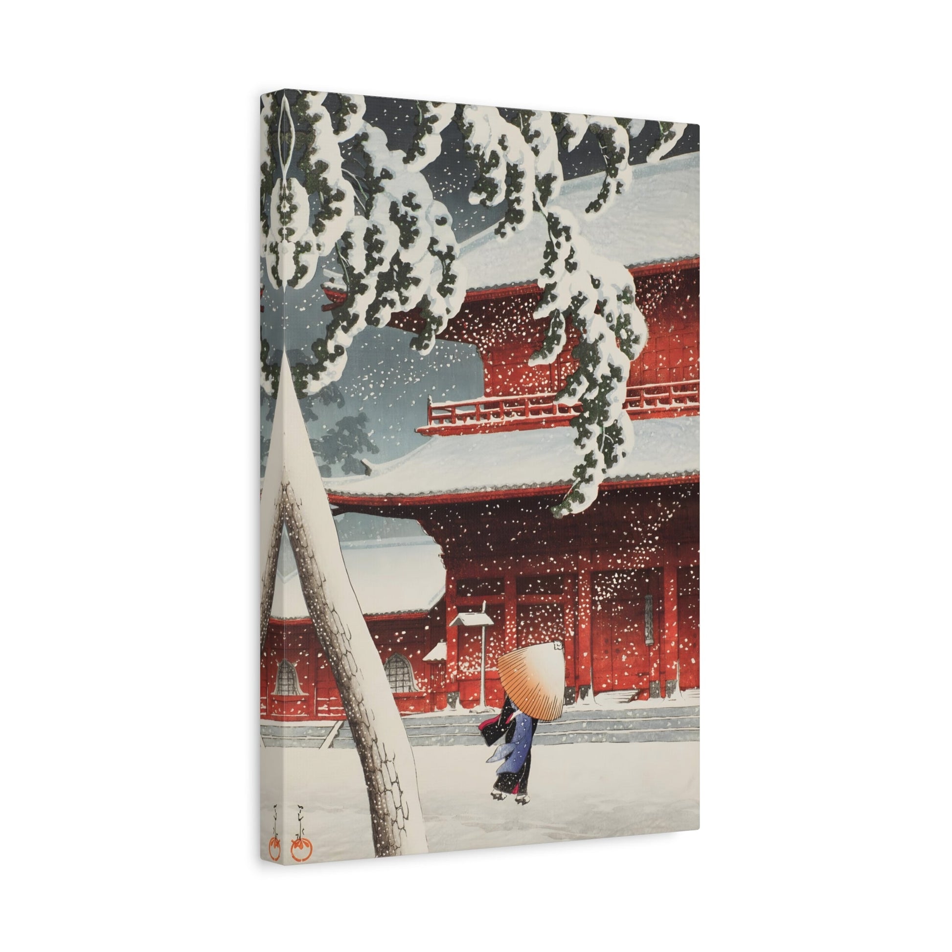 Kawase Hasui Shiba Zojoji - Framed Canvas Wall Art Print