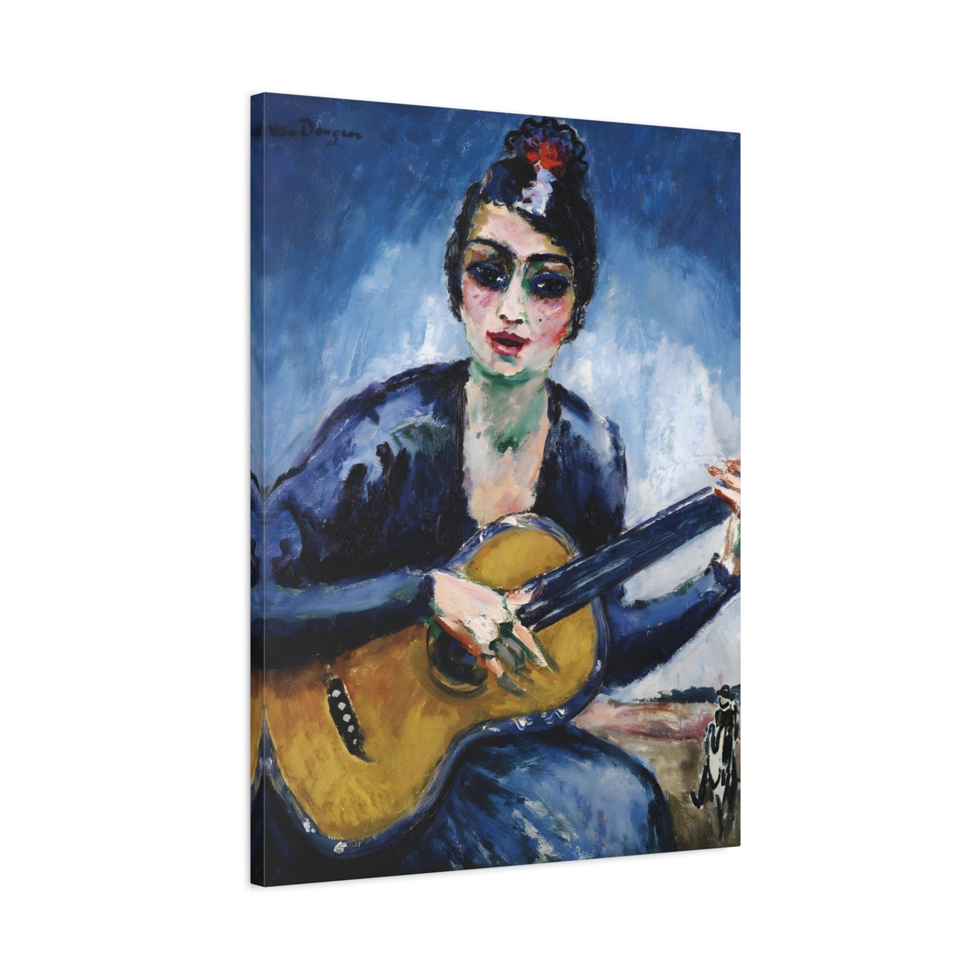 Kees van Dongen Woman Guitar Artwork - Canvas Wall Art Prints