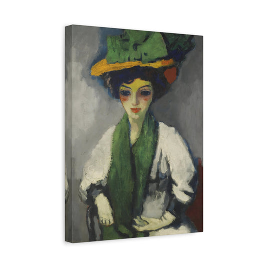 Kees van Dongen Woman with Green Hat - Canvas Print