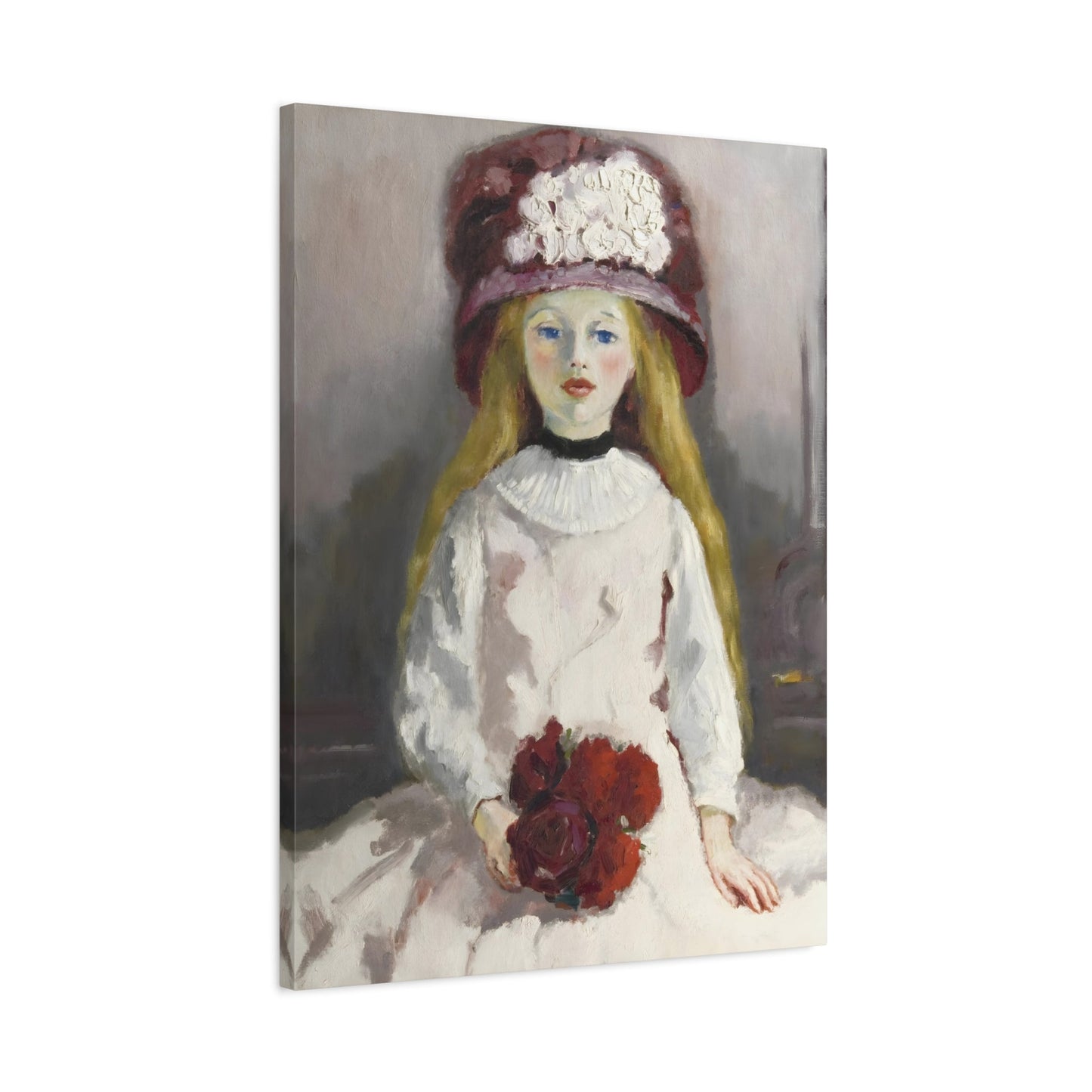 Kees van Dongen Young Girl with a Floral Hat - Canvas Art Reproduction