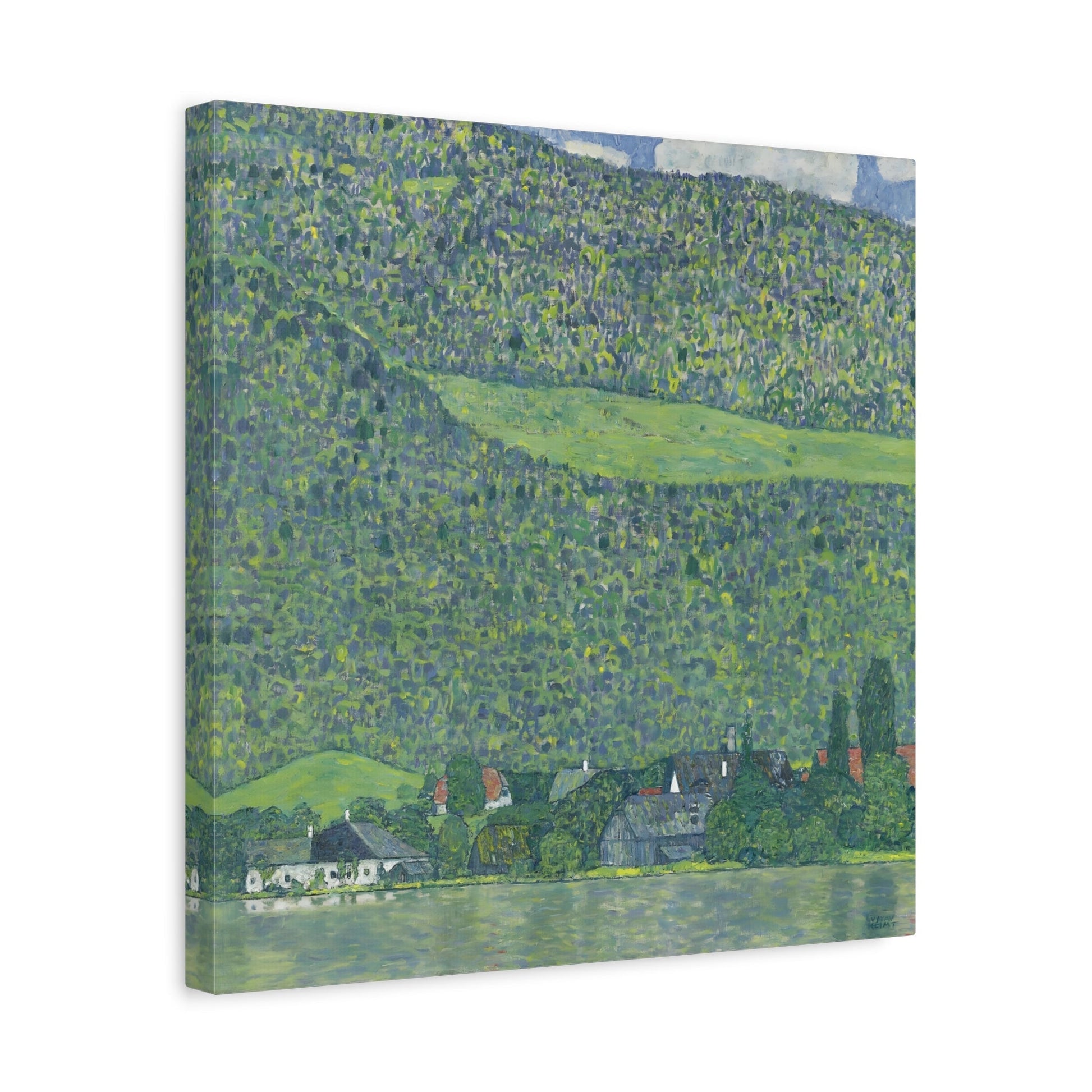 Klimt Litzlberg on Lake Attersee - Square Canvas Wall Art Print