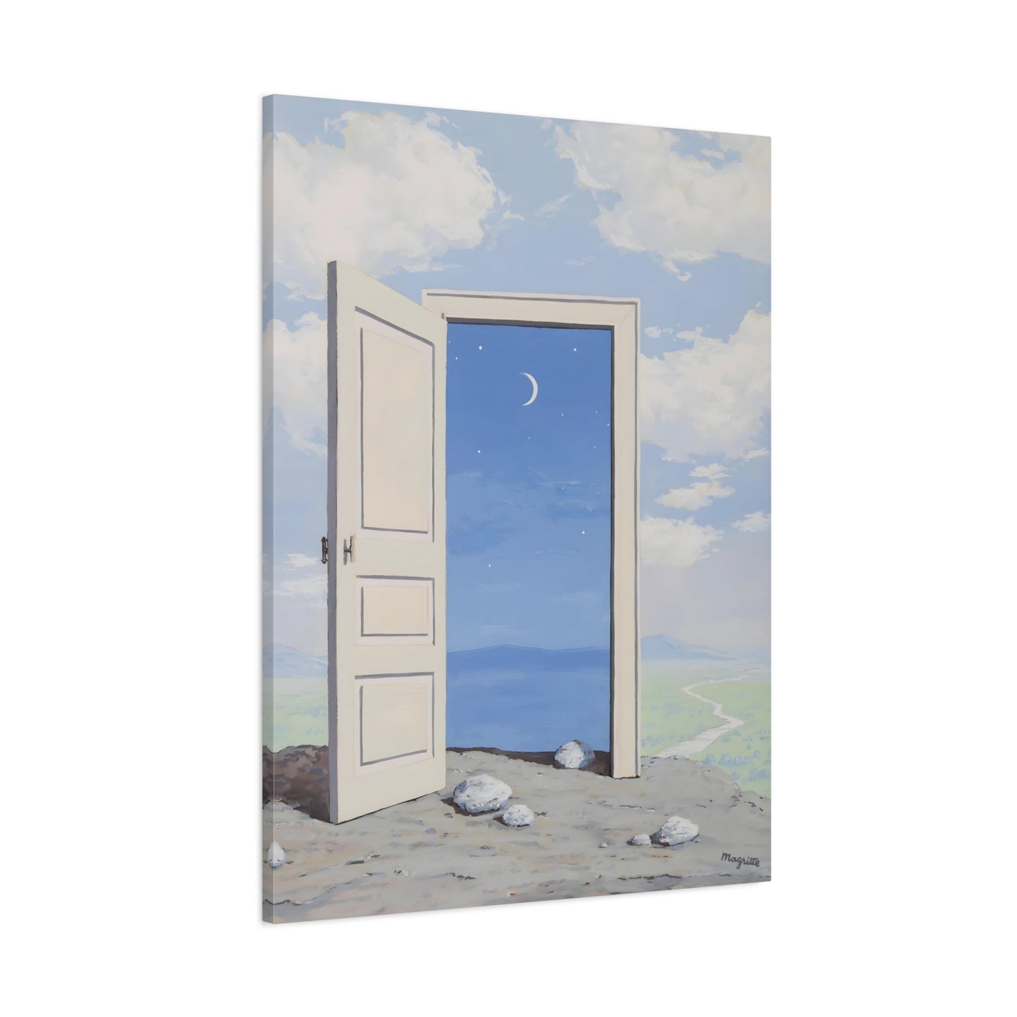 Knowledge Canvas Wall Art Print - Famous Rene Magritte Reproduction