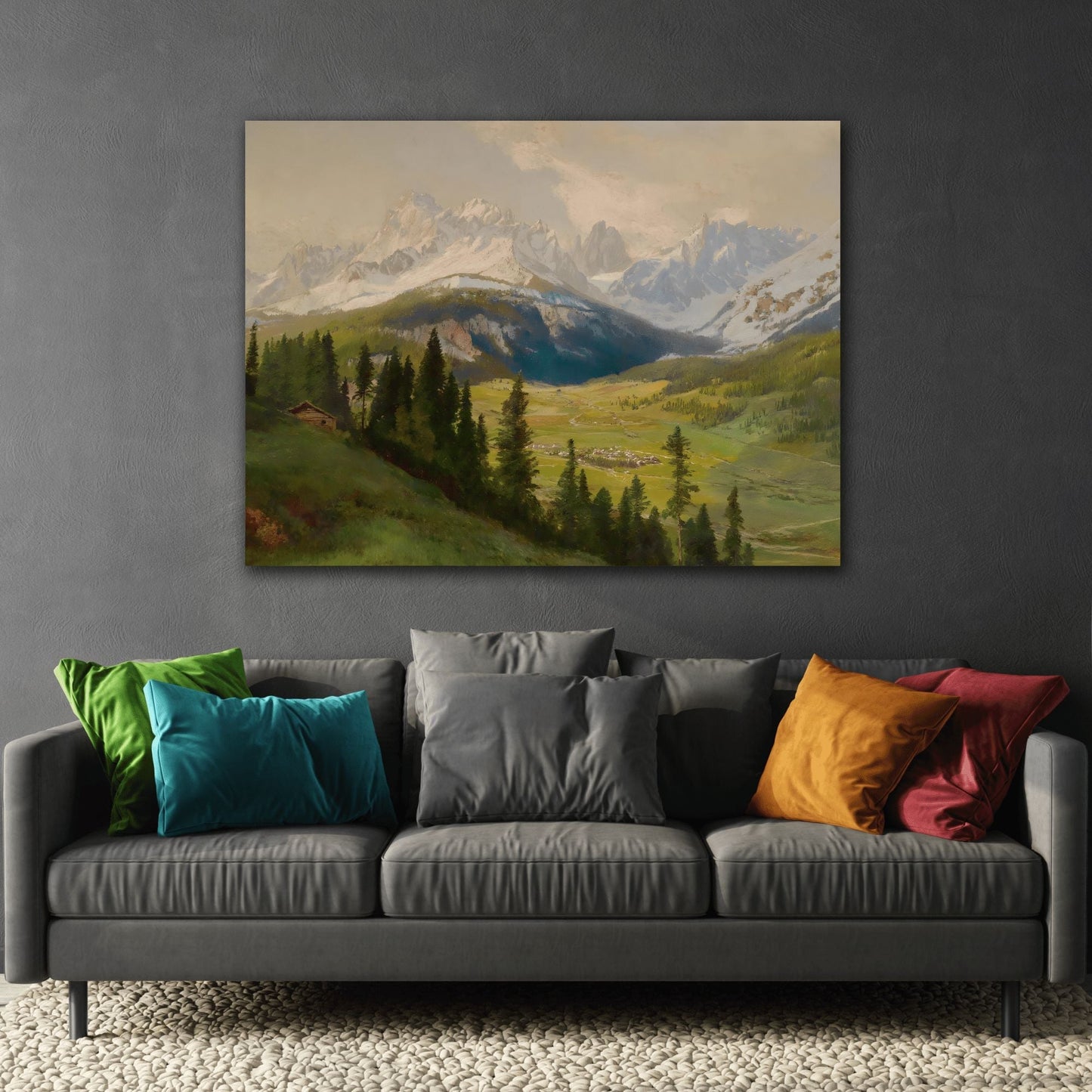 Konrad Petrides Doroth Val Fiscalina Mountain Landscape - Canvas Art Reproduction