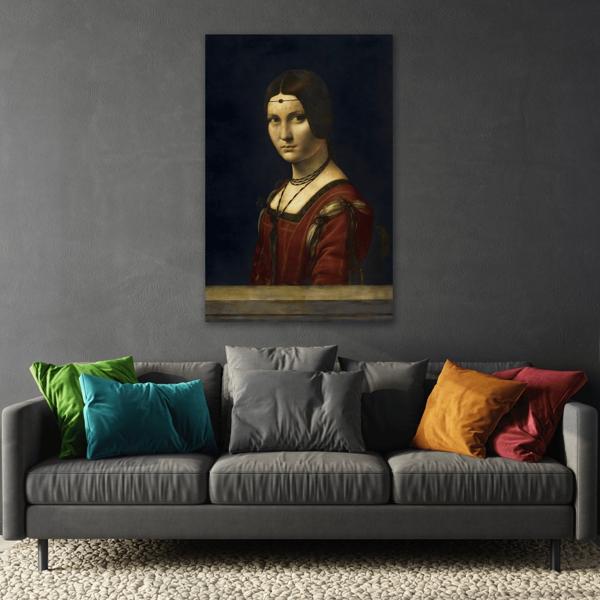 La Belle Ferronniere Canvas Wall Art Print - Da Vinci Reproduction
