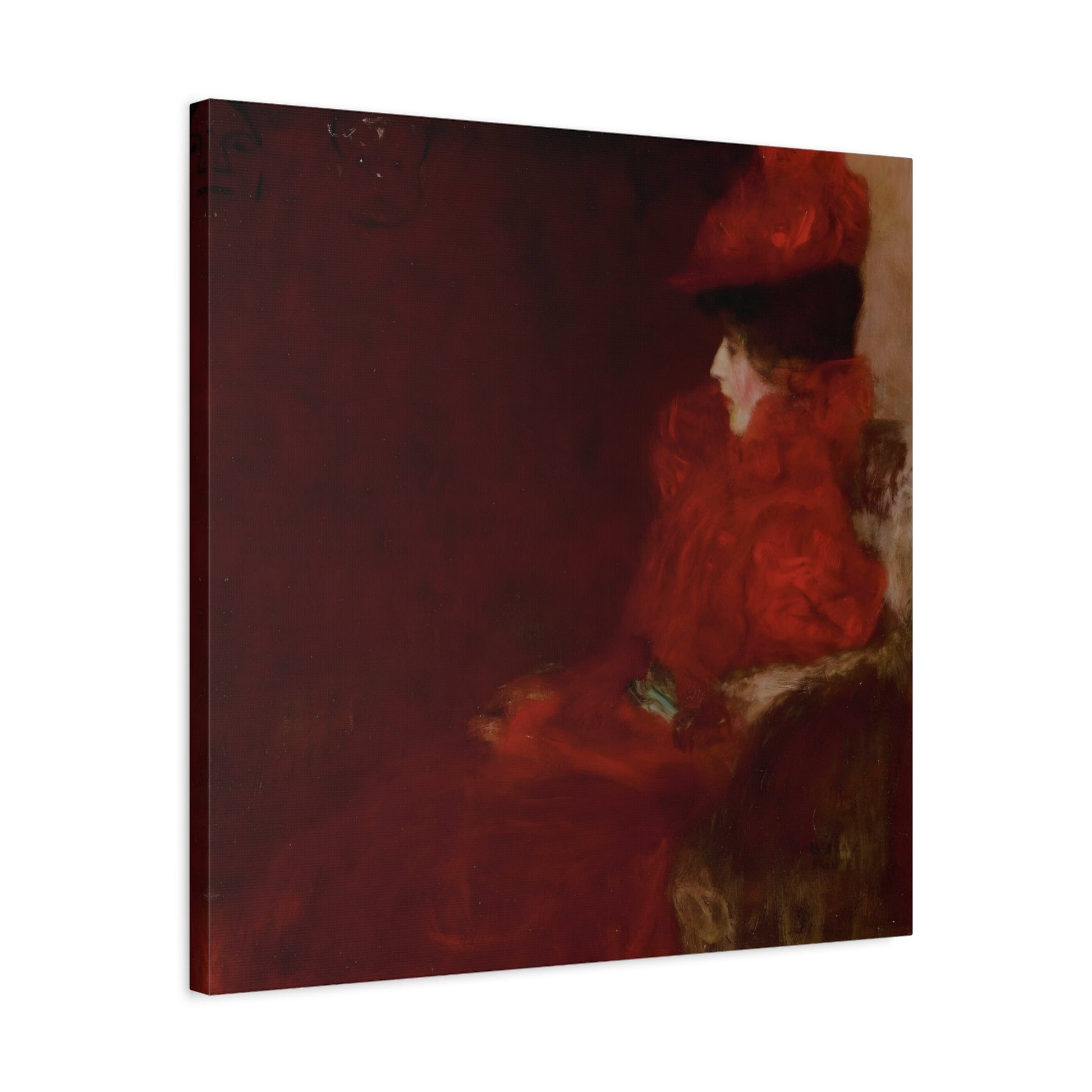 Lady in an Armchair Red Canvas Print - Wall Art Prints Reproduction