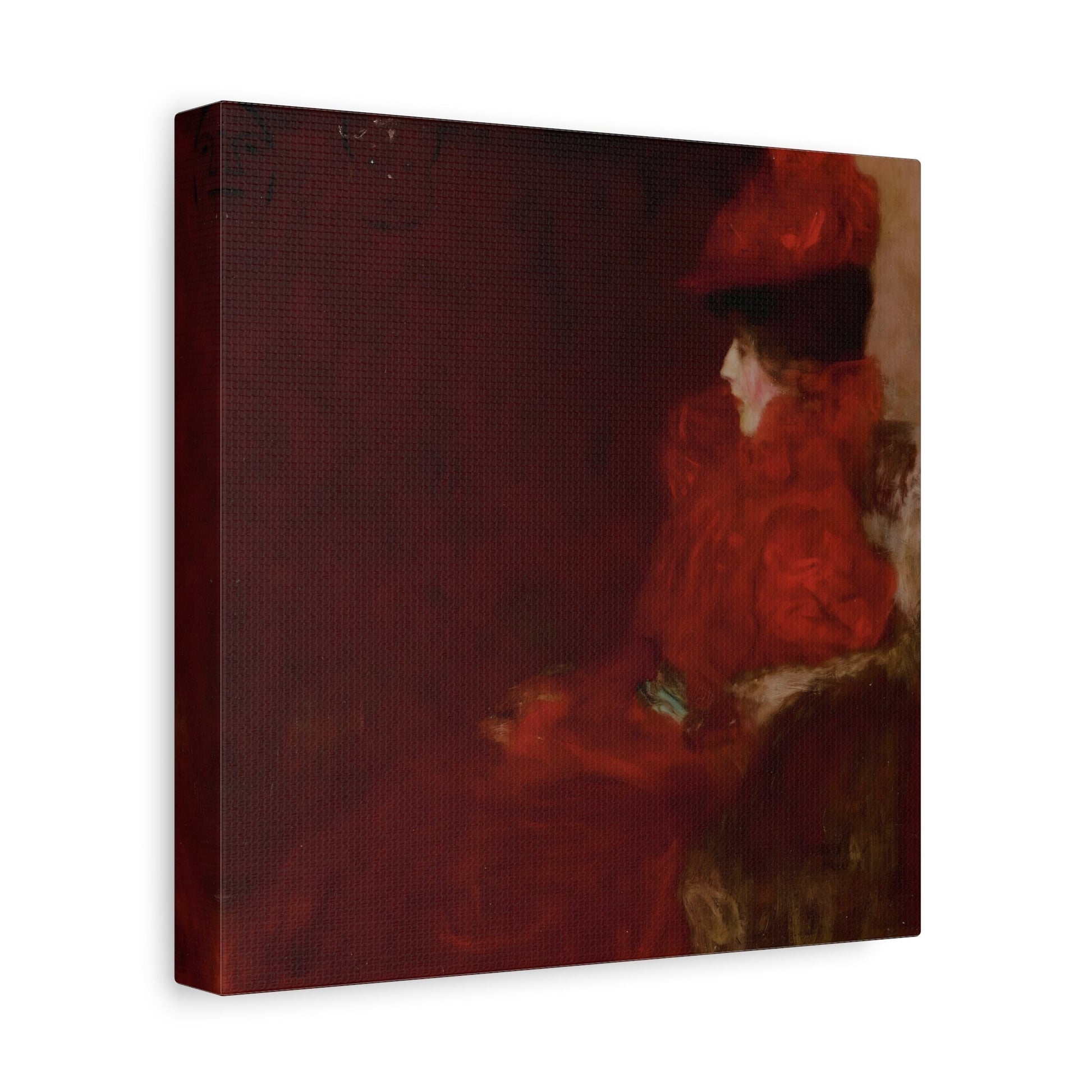 Lady in an Armchair Red Canvas Print - Wall Art Prints Reproduction