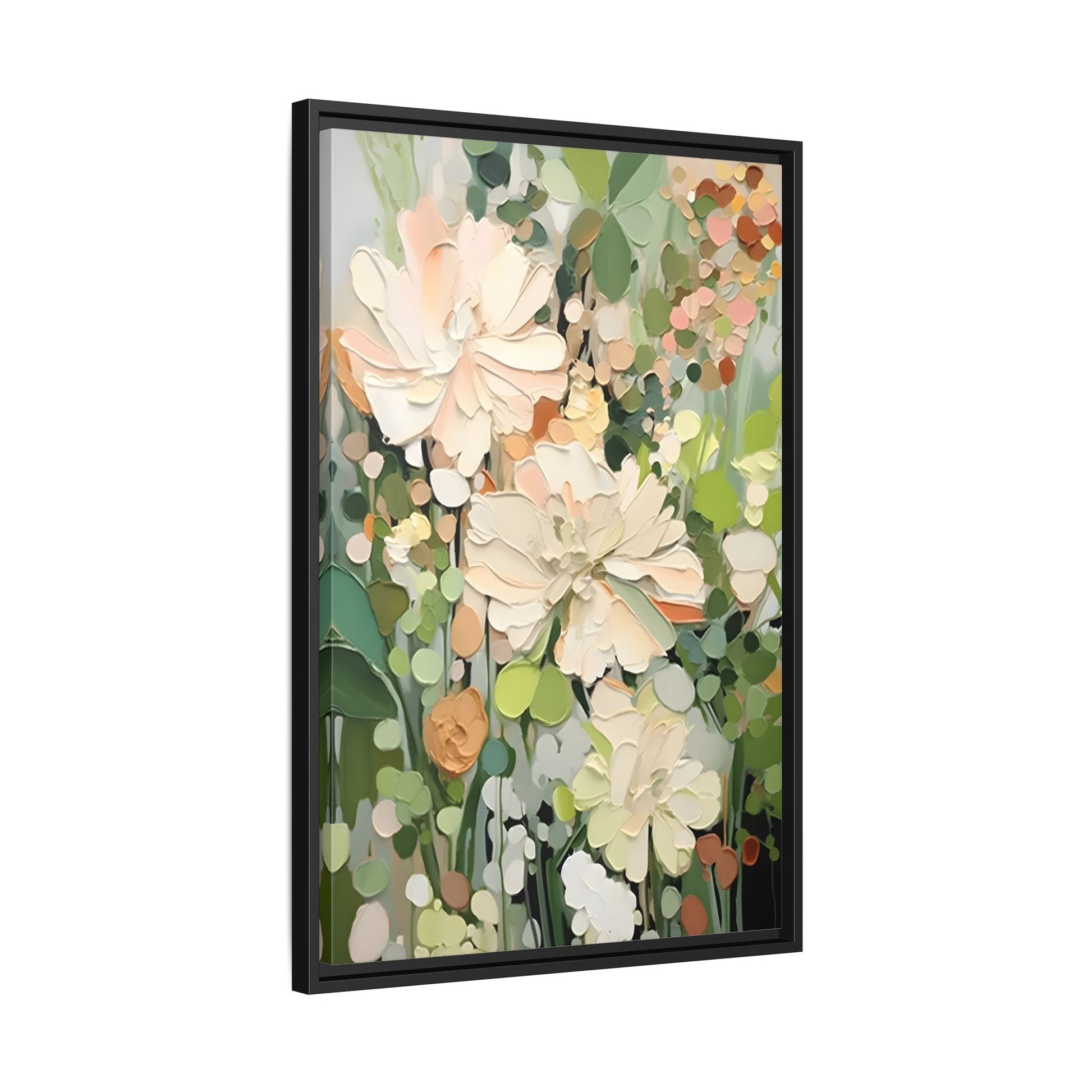 Large Abstract Flower Canvas - Minimalist Boho Wall Art Decor