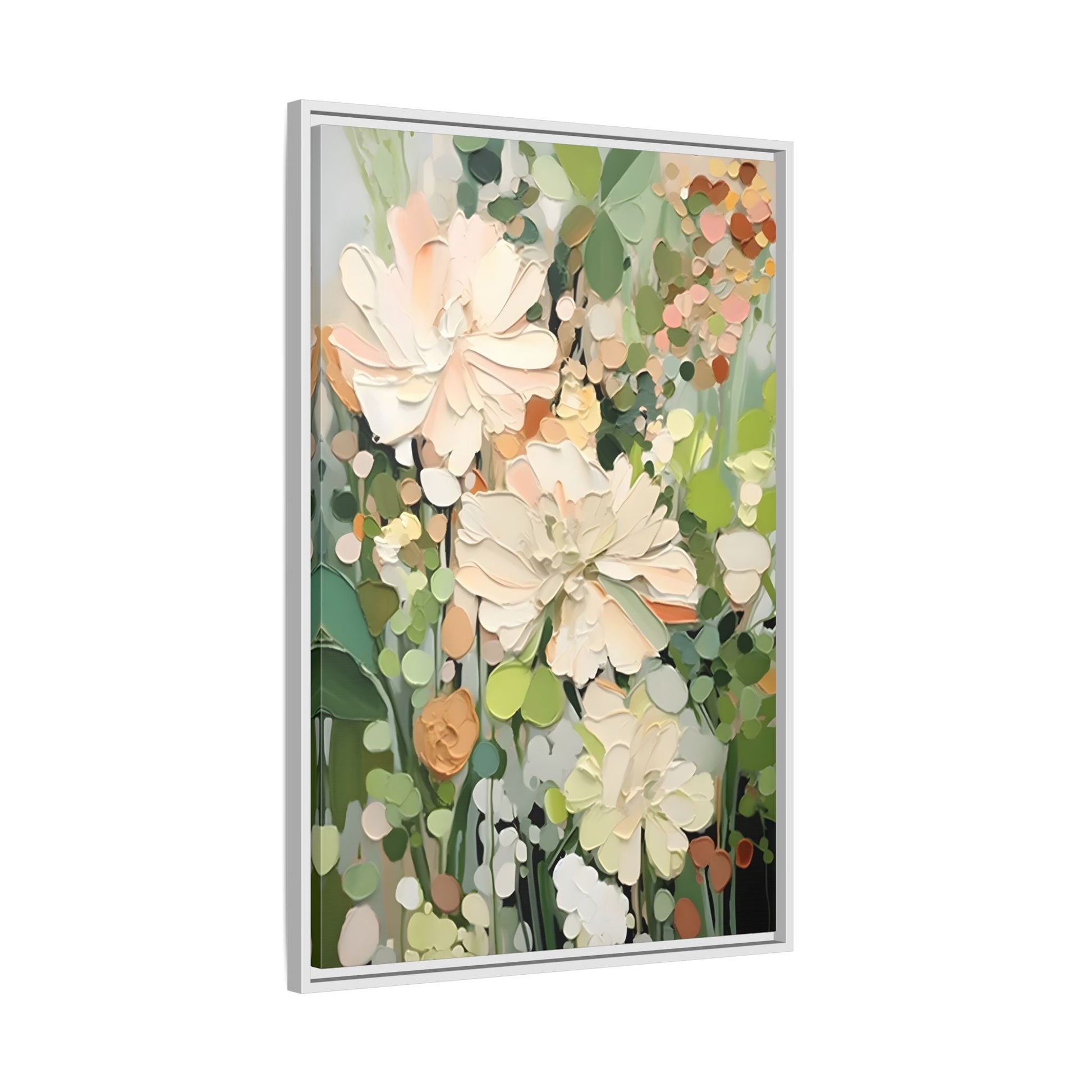 Large Abstract Flower Canvas - Minimalist Boho Wall Art Decor