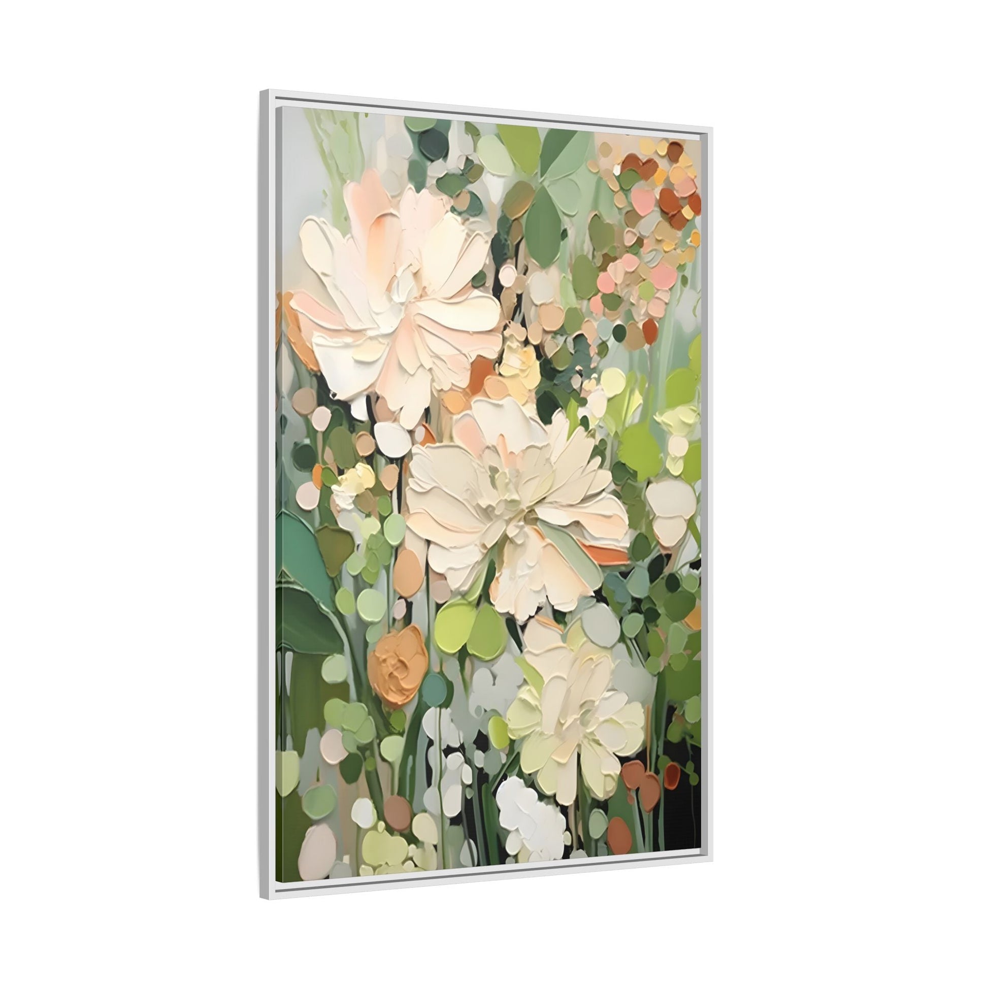 Large Abstract Flower Canvas - Minimalist Boho Wall Art Decor