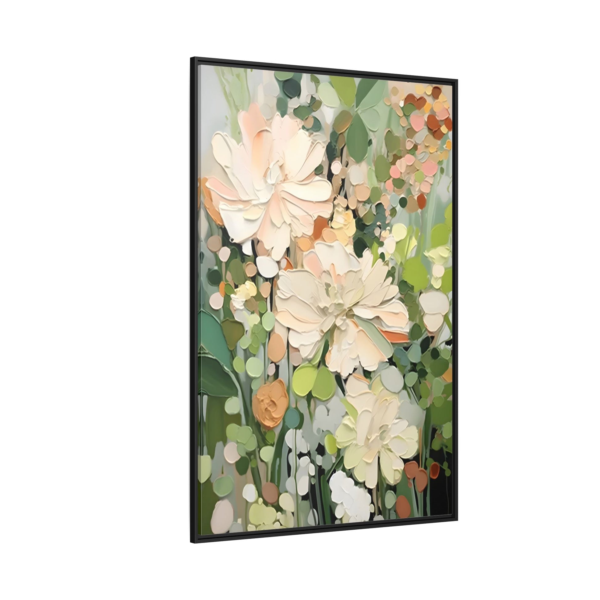 Large Abstract Flower Canvas - Minimalist Boho Wall Art Decor