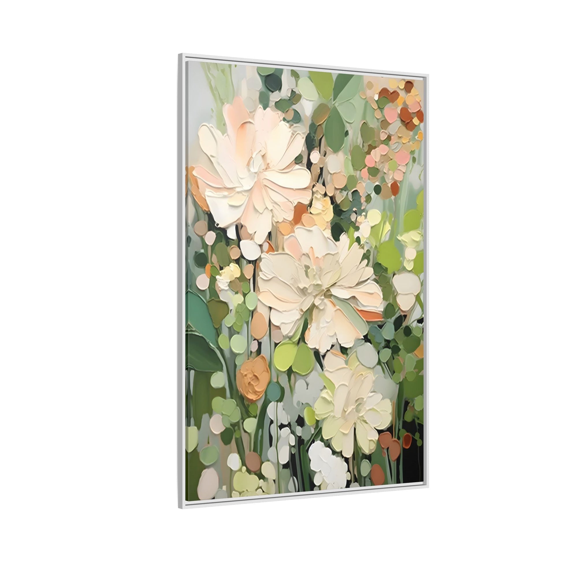 Large Abstract Flower Canvas - Minimalist Boho Wall Art Decor
