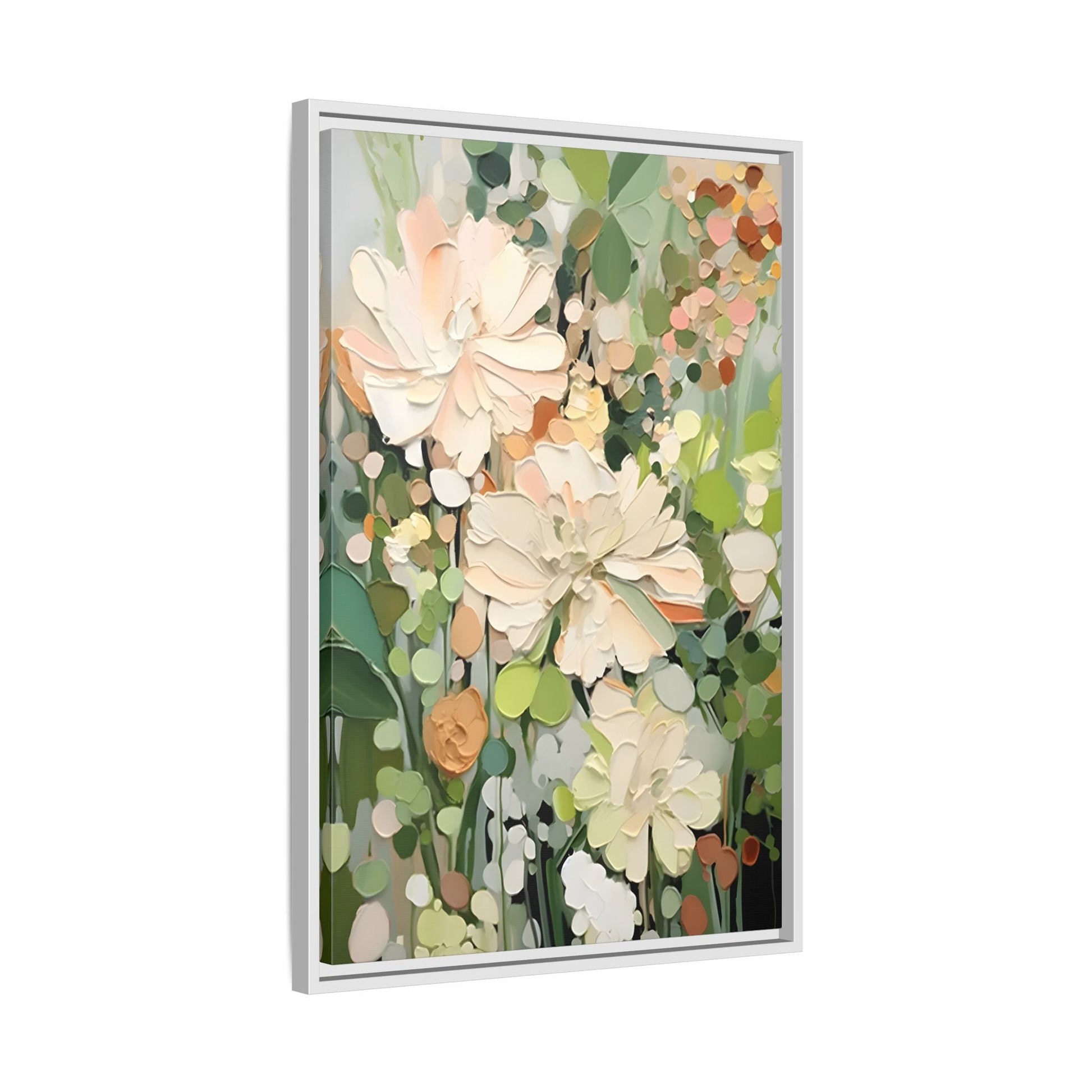 Large Abstract Flower Canvas - Minimalist Boho Wall Art Decor