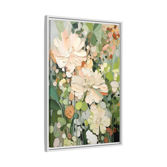 Large Abstract Flower Canvas - Minimalist Boho Wall Art Decor