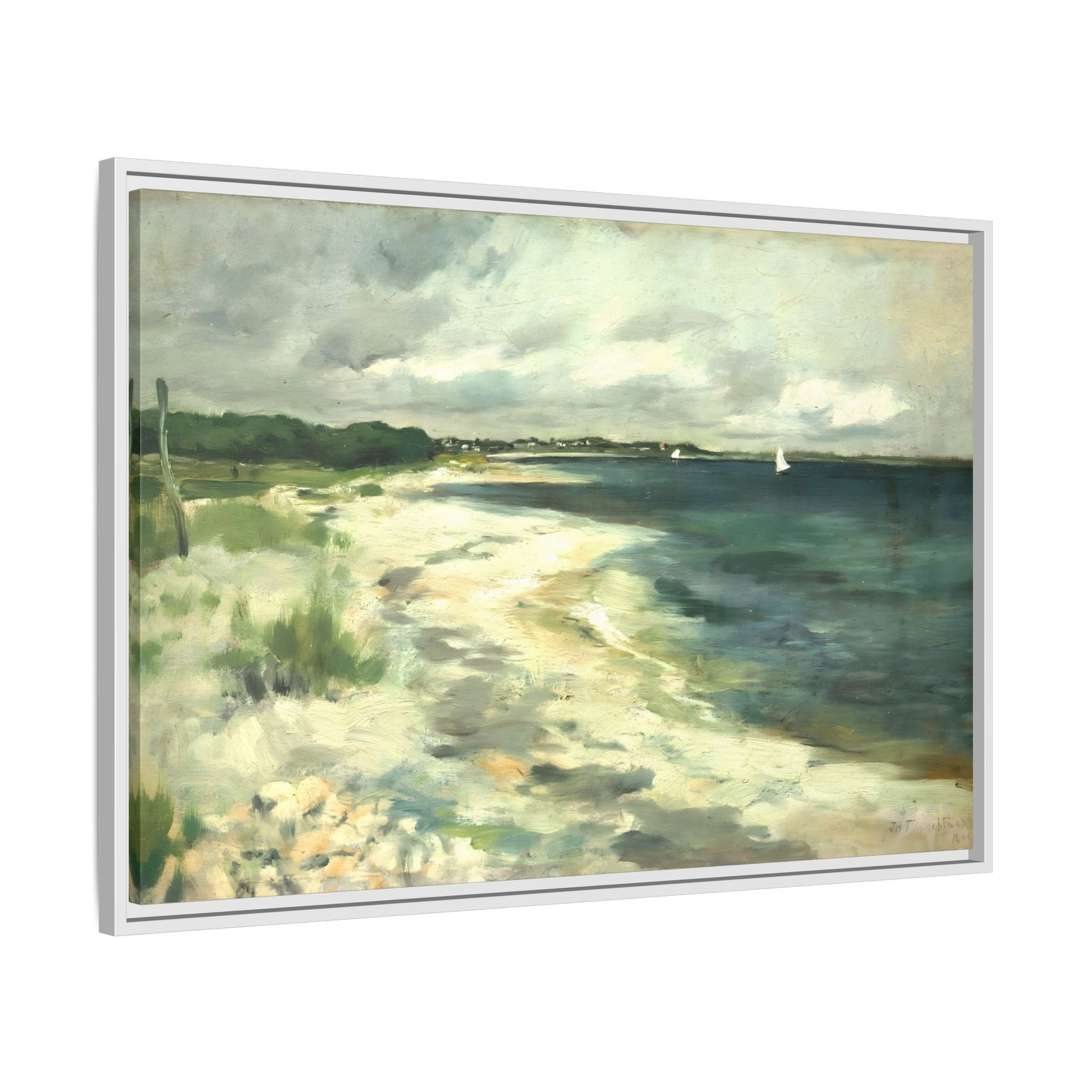 Large Beach Sea Abstract Canvas Wall Art Framed Prints