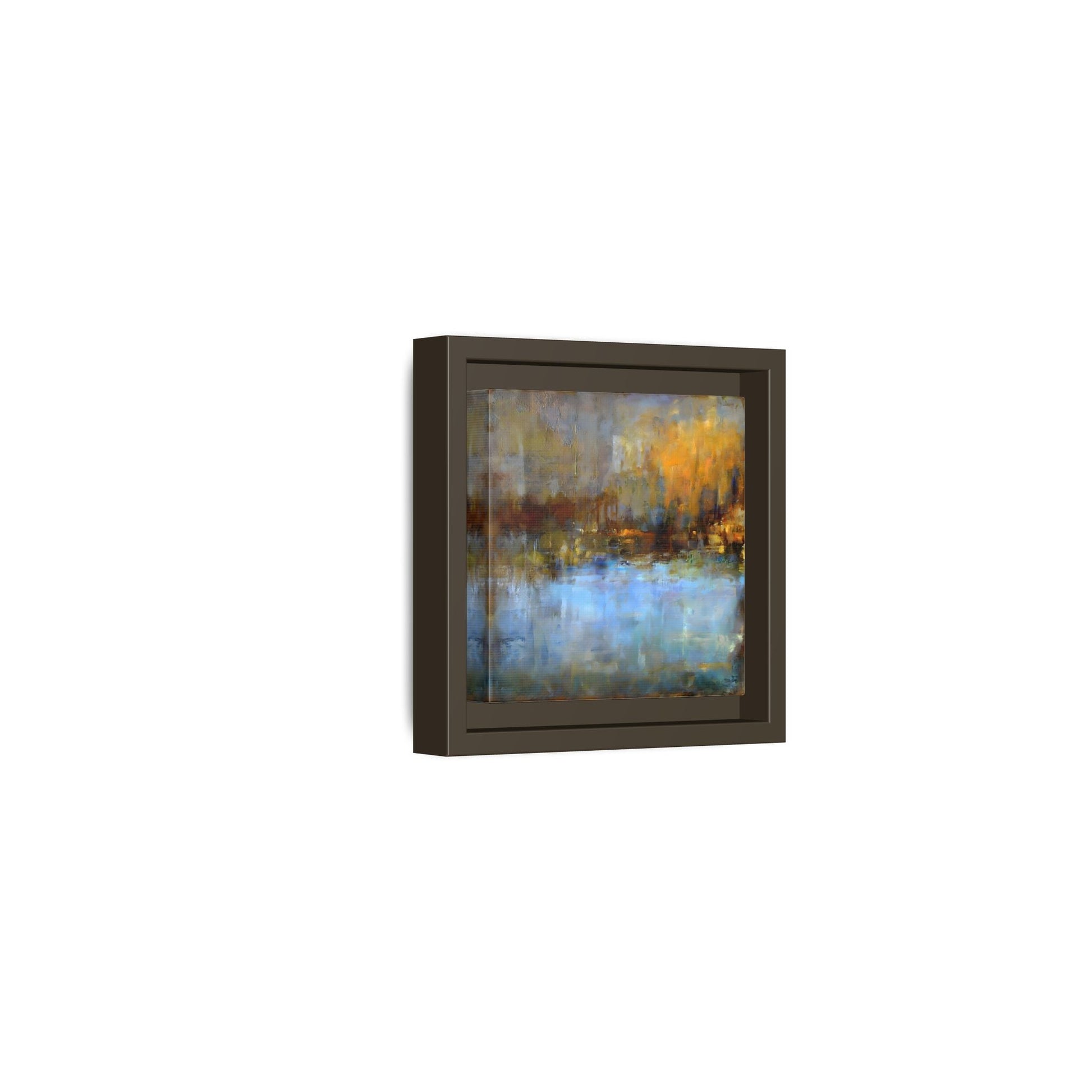 Large Framed Square Blue Gray Abstract Canvas Wall Art Prints