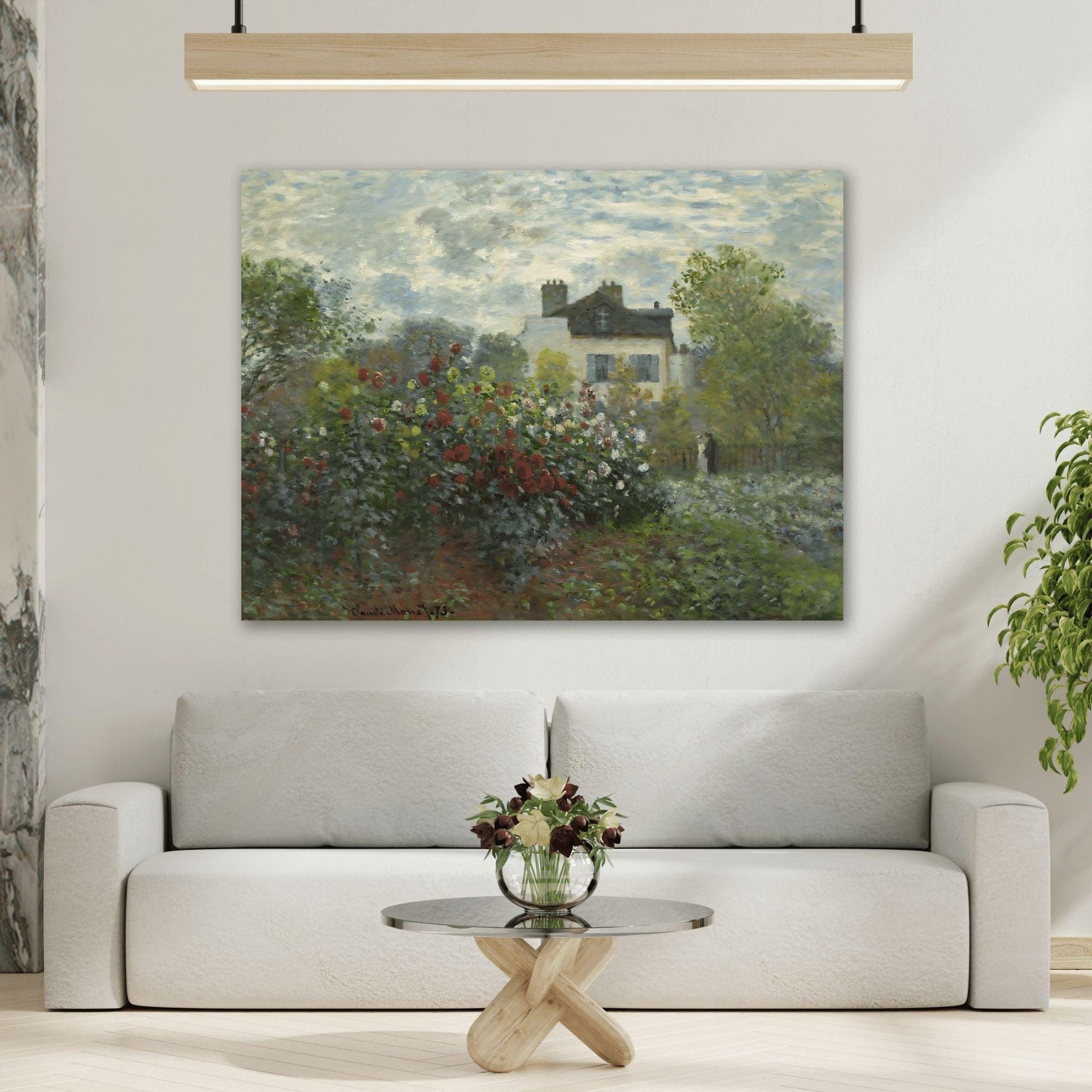 Large Garden of Monet at Argenteuil Canvas Wall Art Print