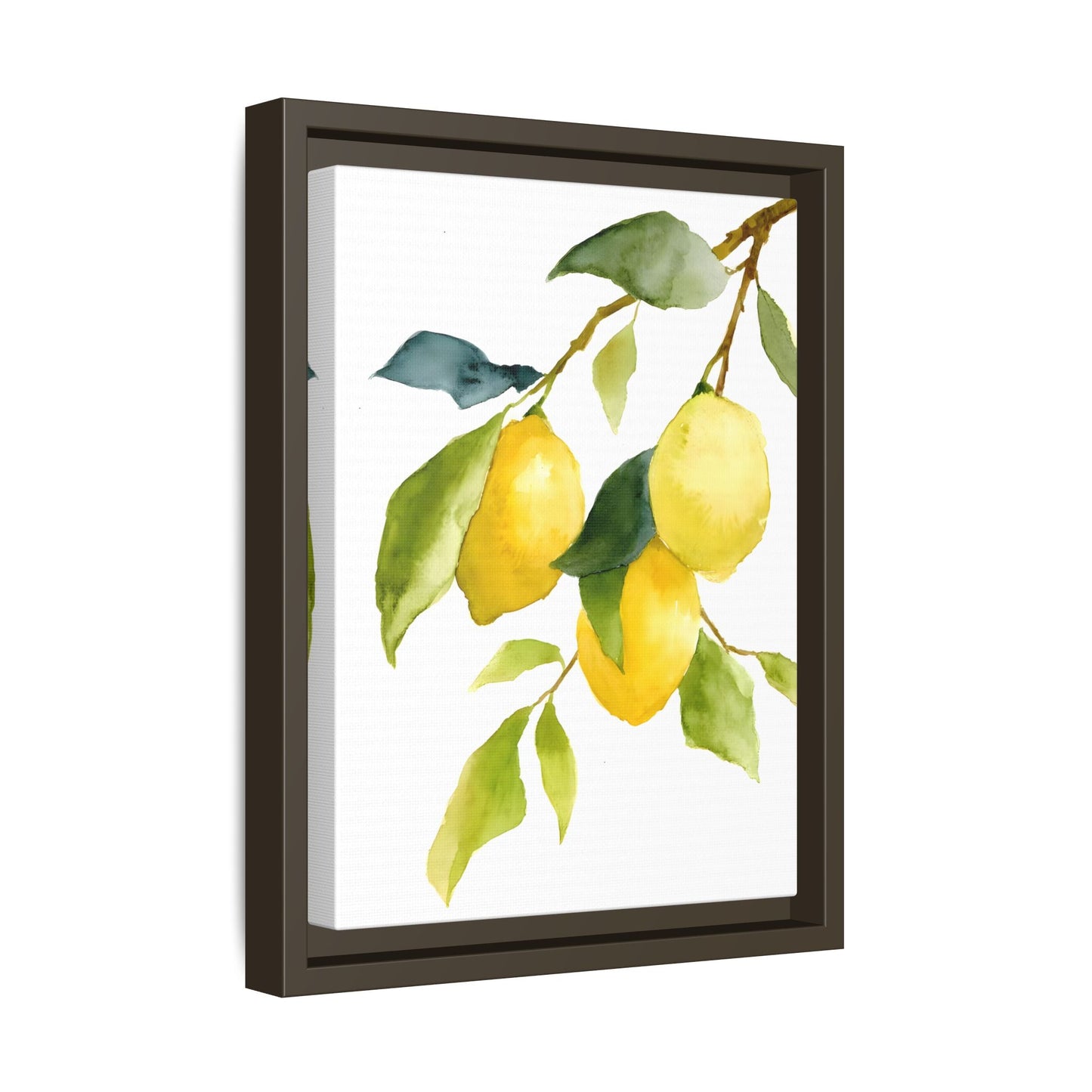 Lemon Branch Framed Canvas Wall Art Print