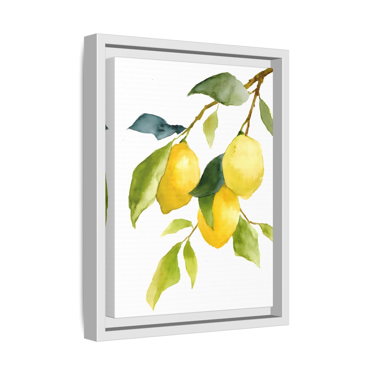 Lemon Branch Framed Canvas Wall Art Print