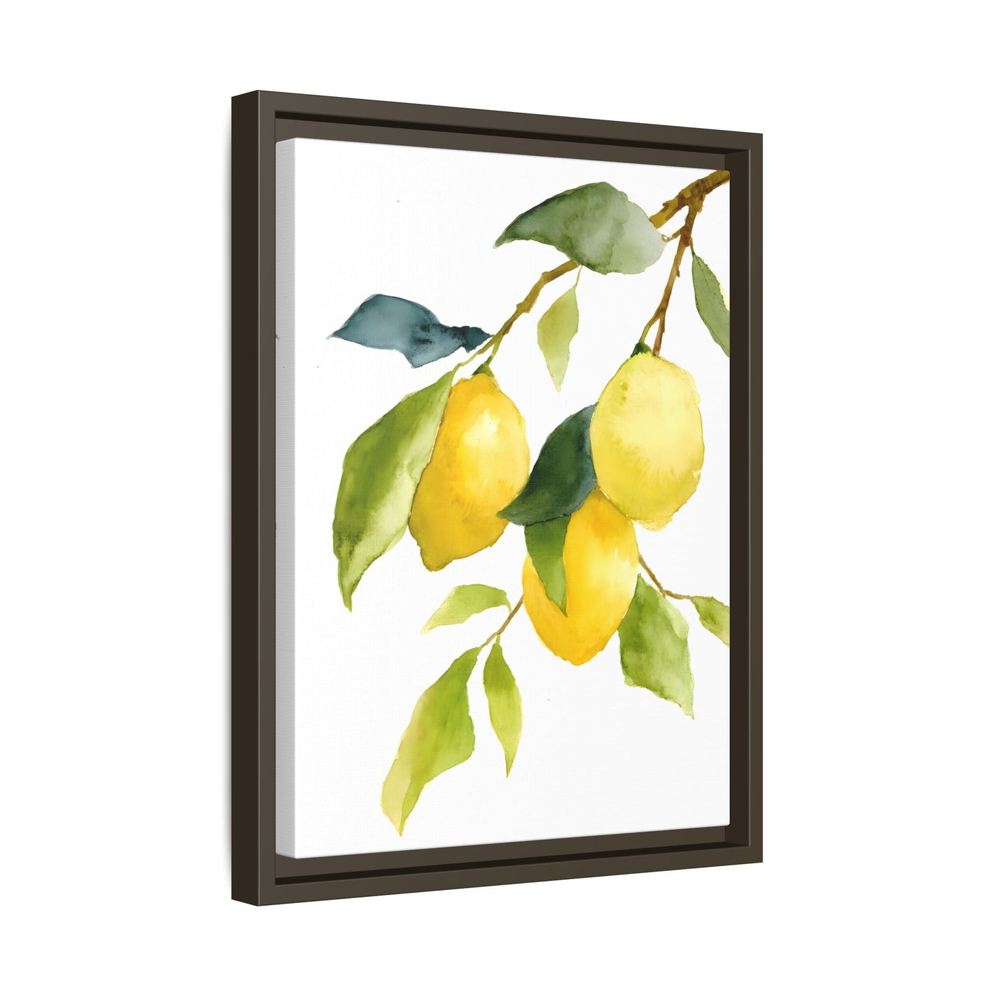 Lemon Branch Framed Canvas Wall Art Print