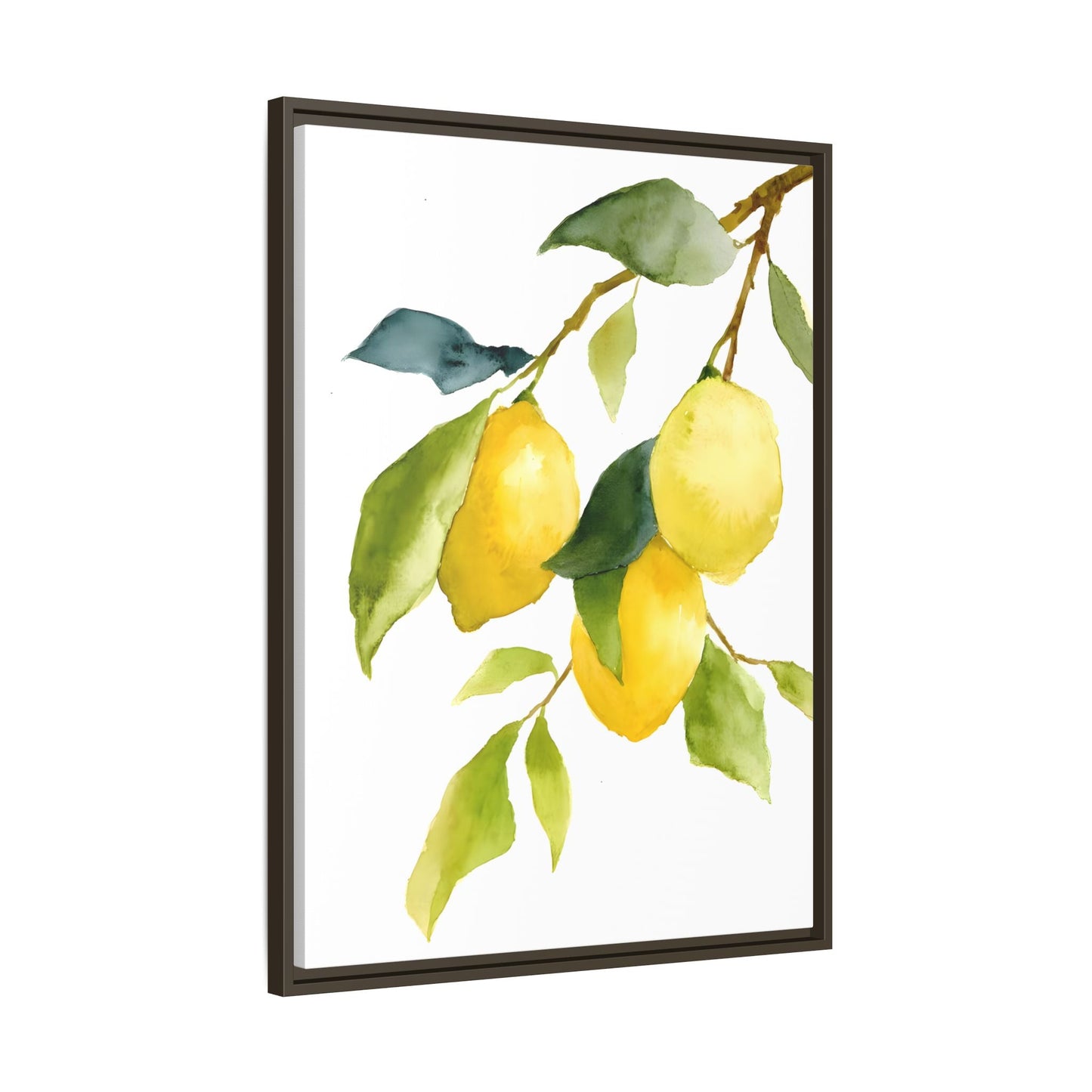 Lemon Branch Framed Canvas Wall Art Print