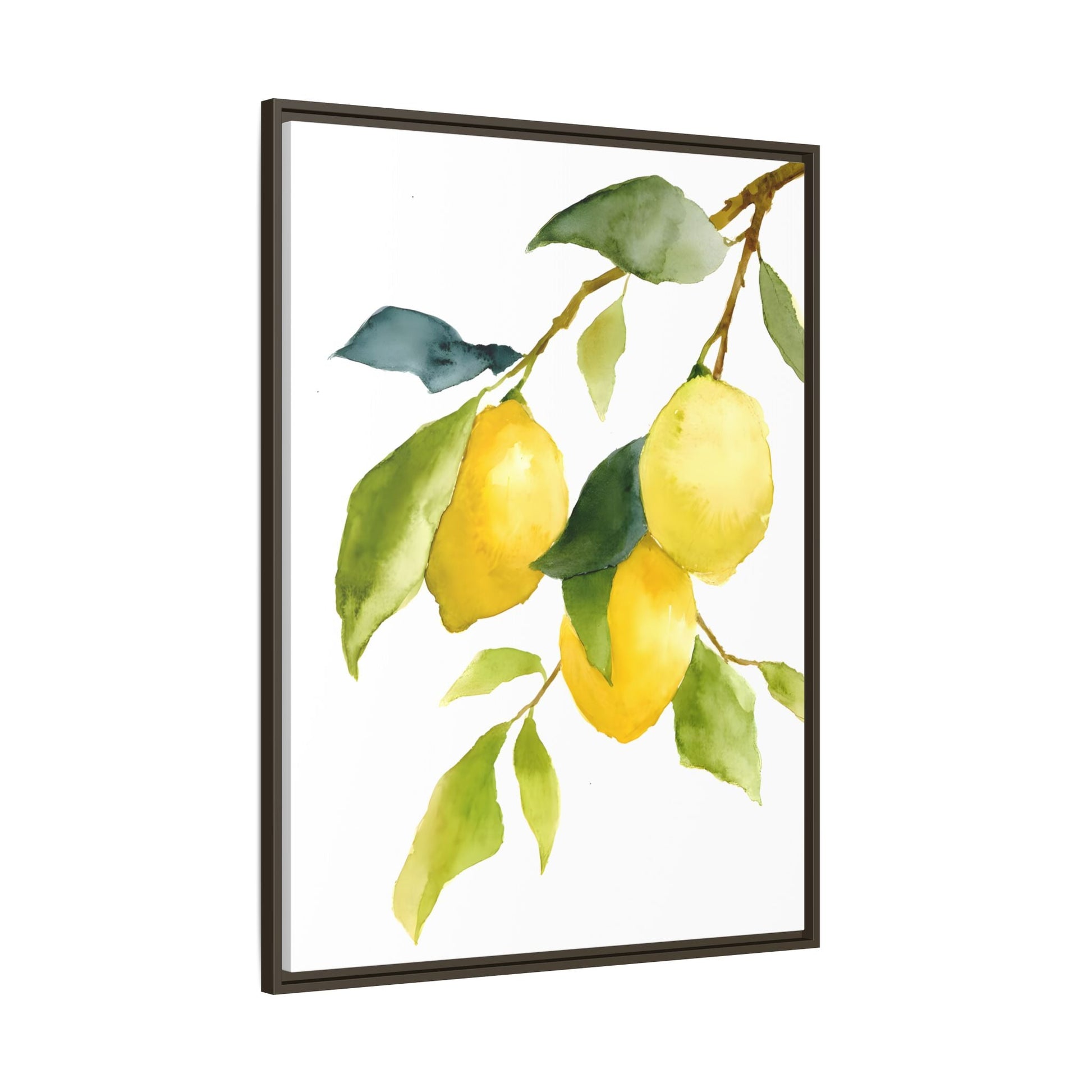 Lemon Branch Framed Canvas Wall Art Print