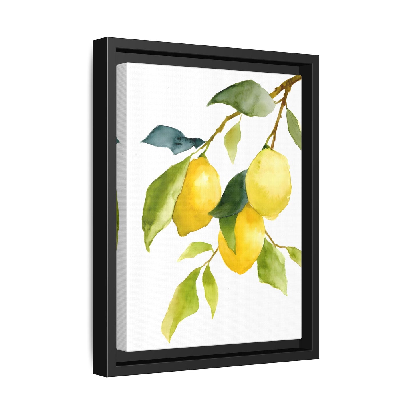 Lemon Branch Framed Canvas Wall Art Print