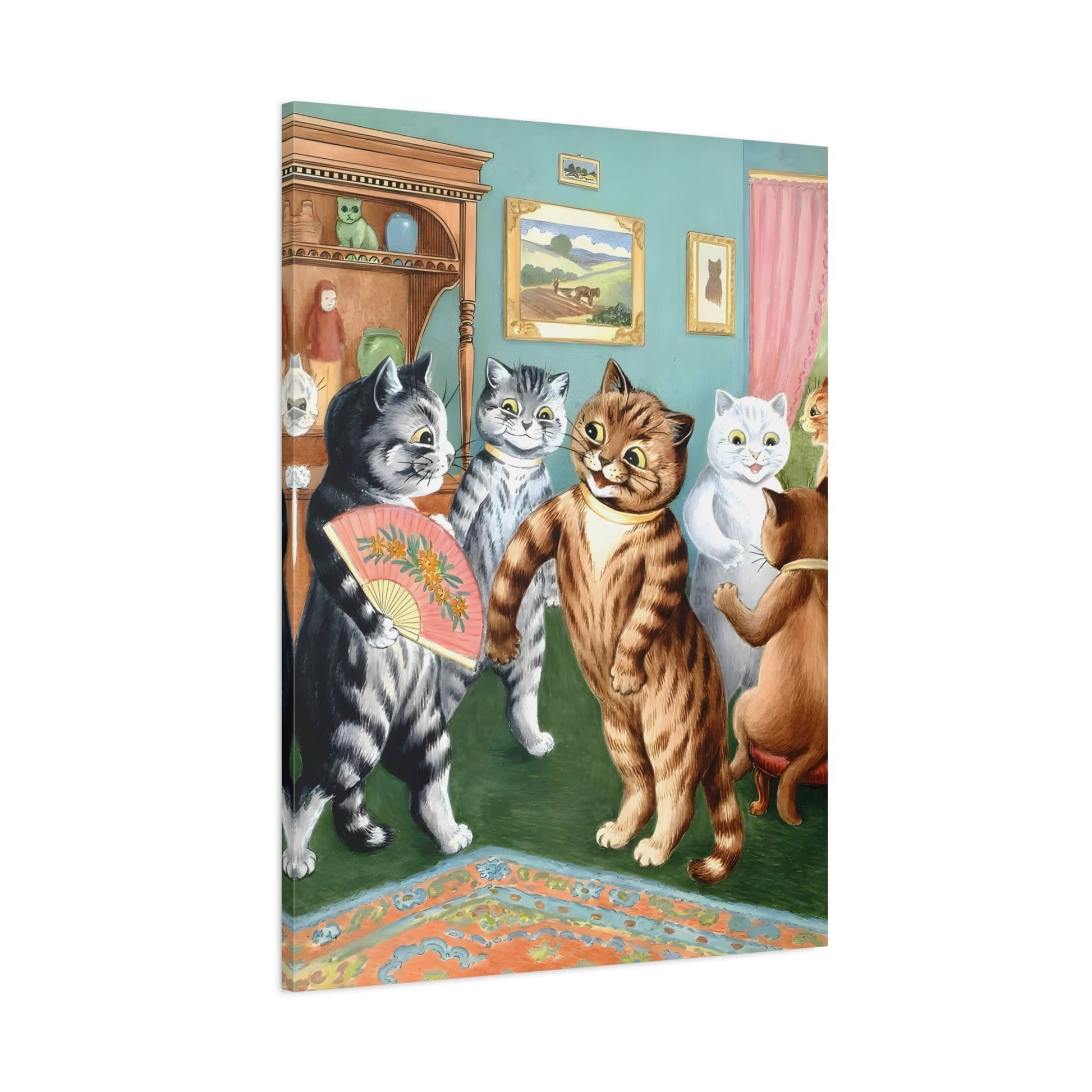 Louis Wain Cat Gathering - Decorative Cats Canvas Art Reproduction