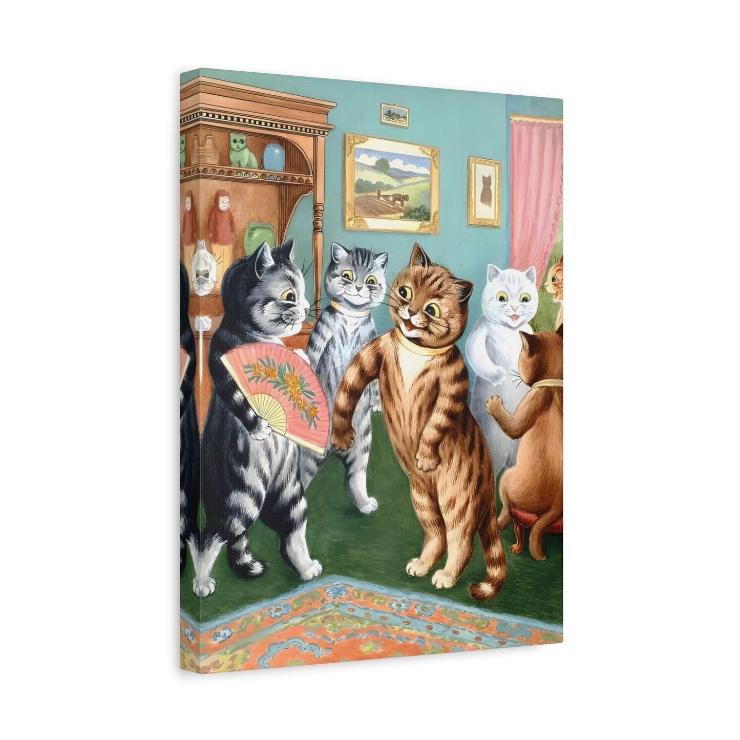 Louis Wain Cat Gathering - Decorative Cats Canvas Art Reproduction