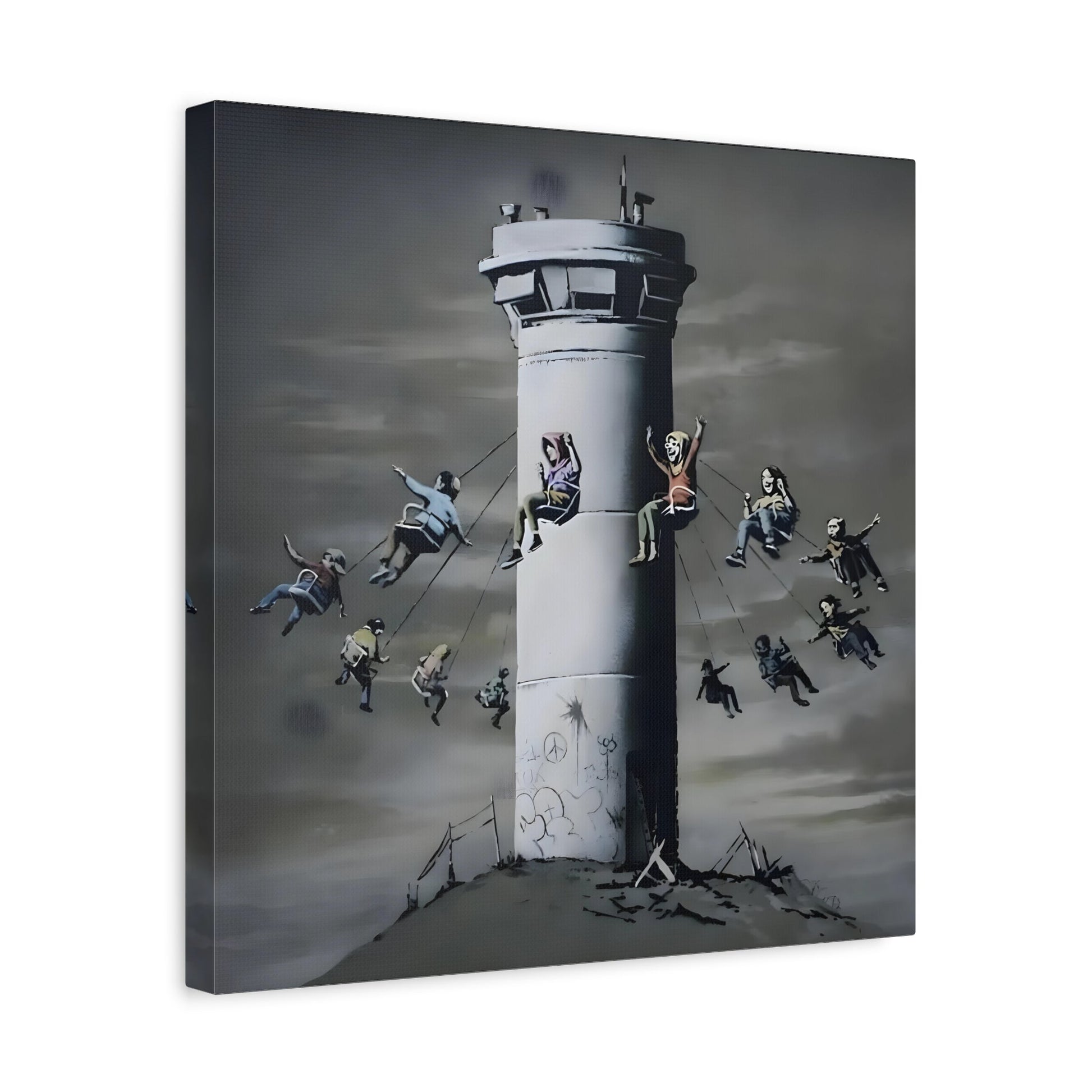 Luna Park Banksy Canvas Wall Art Print - Famous Wall Decor