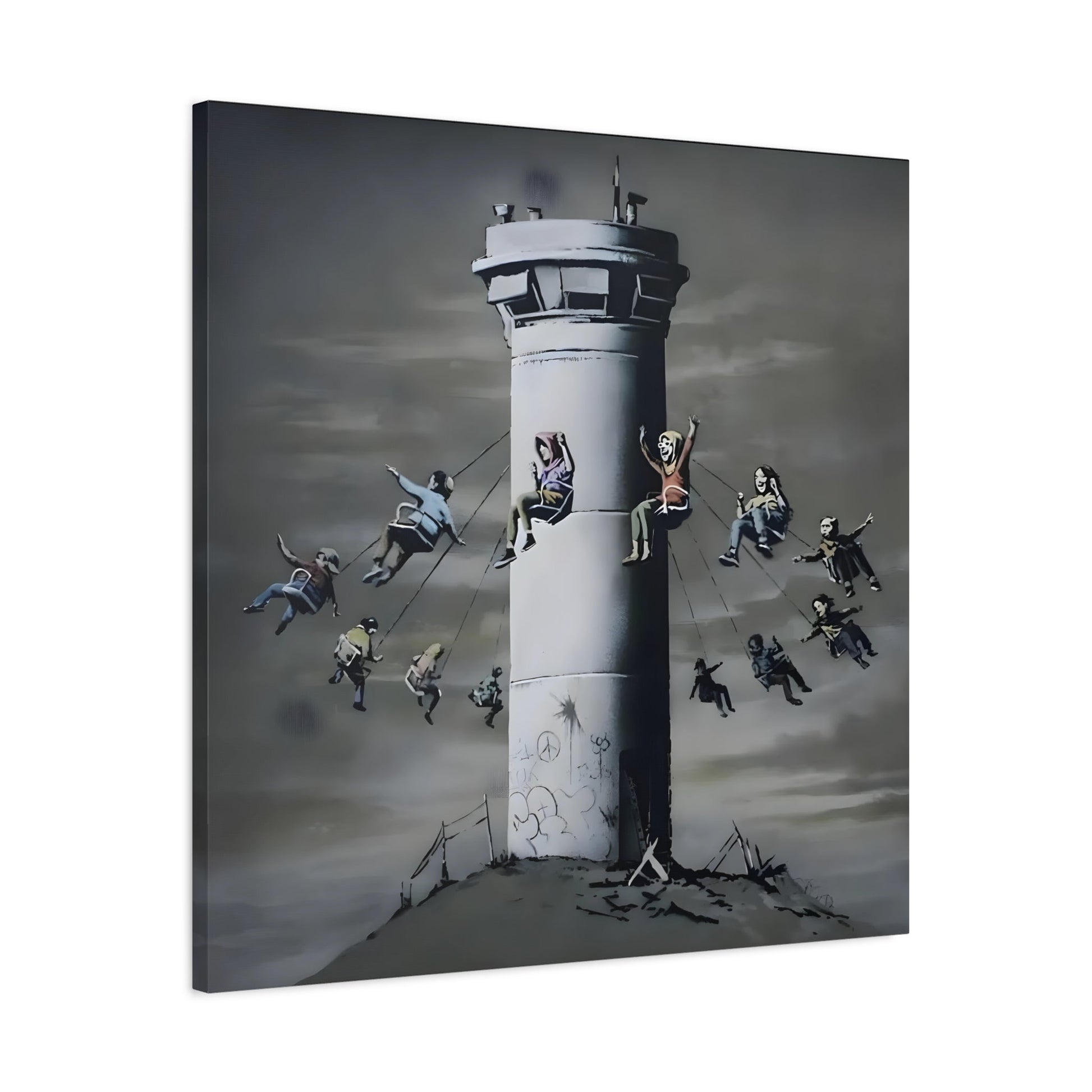 Luna Park Banksy Canvas Wall Art Print - Famous Wall Decor