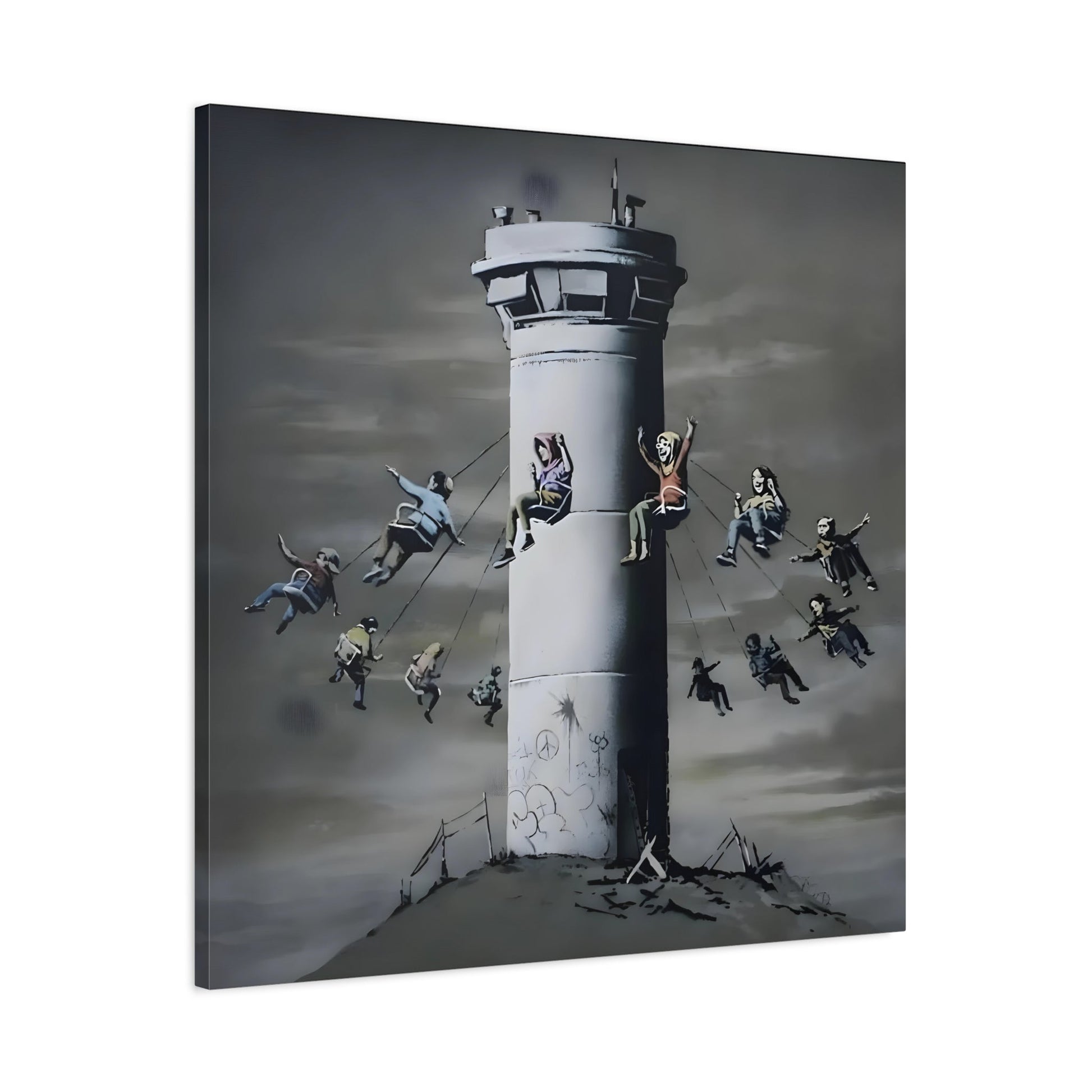 Luna Park Banksy Canvas Wall Art Print - Famous Wall Decor