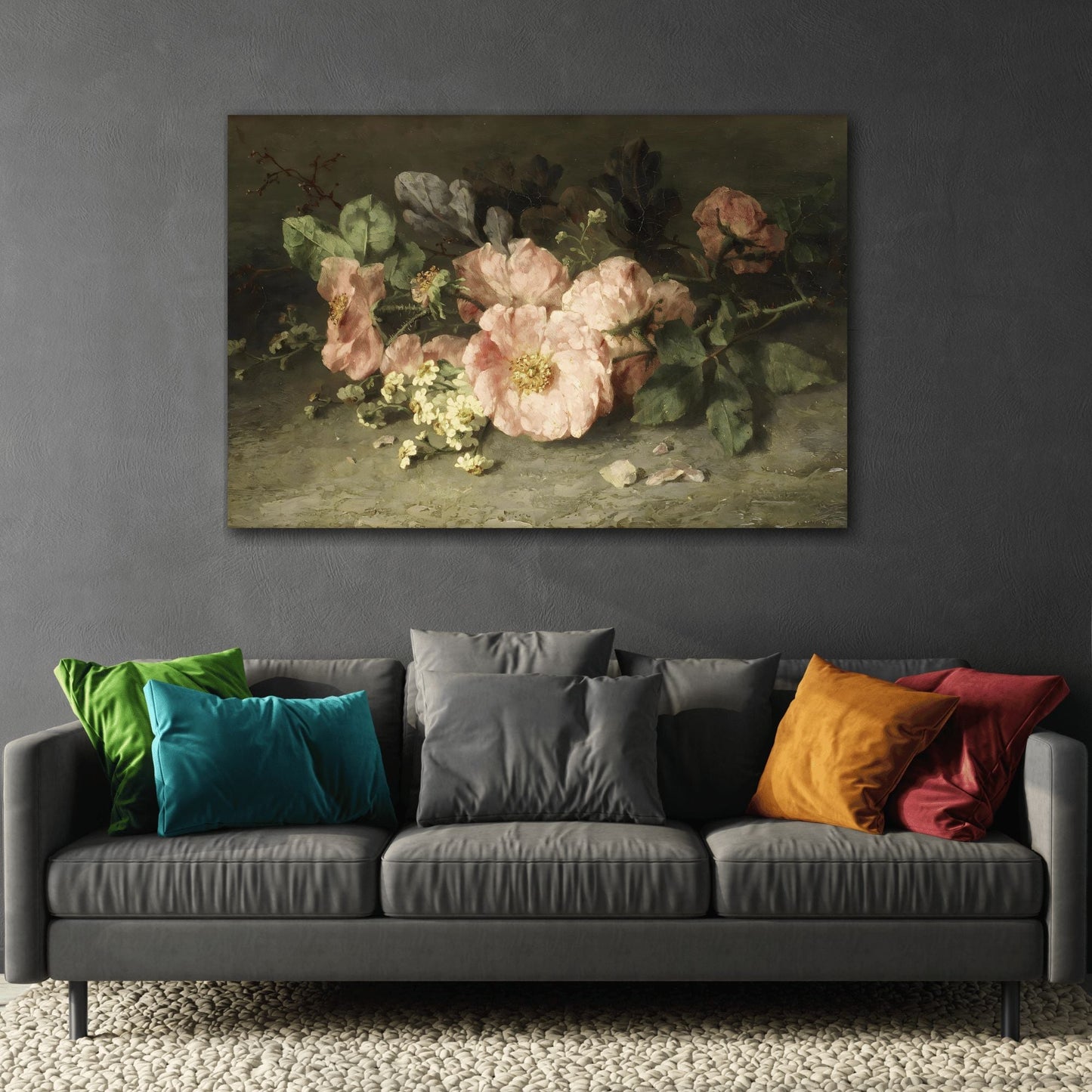 Margaretha Roosenboom Vibrant Pink Roses - Canvas Art Reproduction