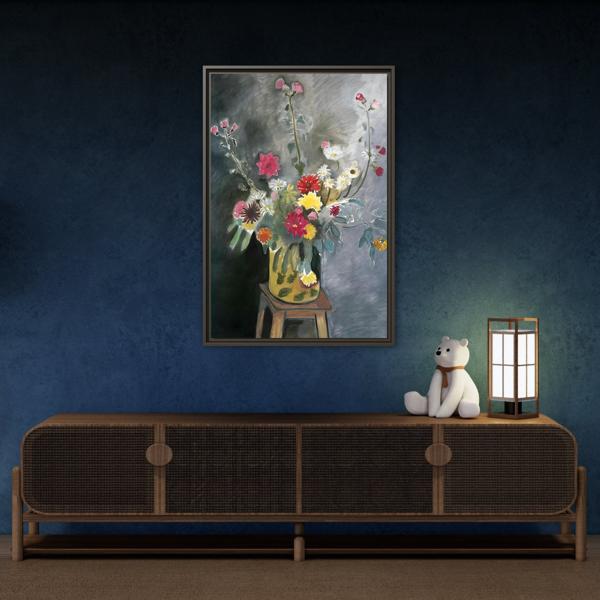Matisse Canvas Flower Print - Bouquet of Mixed Flowers Wall Art Reproduction