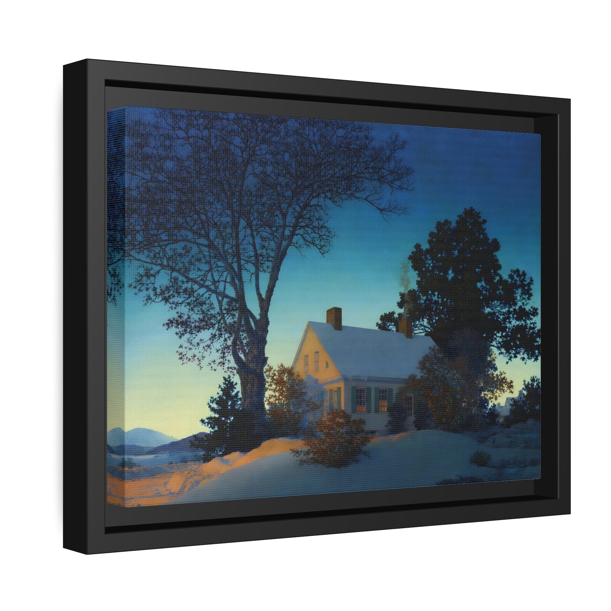 Maxfield Parrish Norwich Vermont - Framed Canvas Wall Art Reproduction