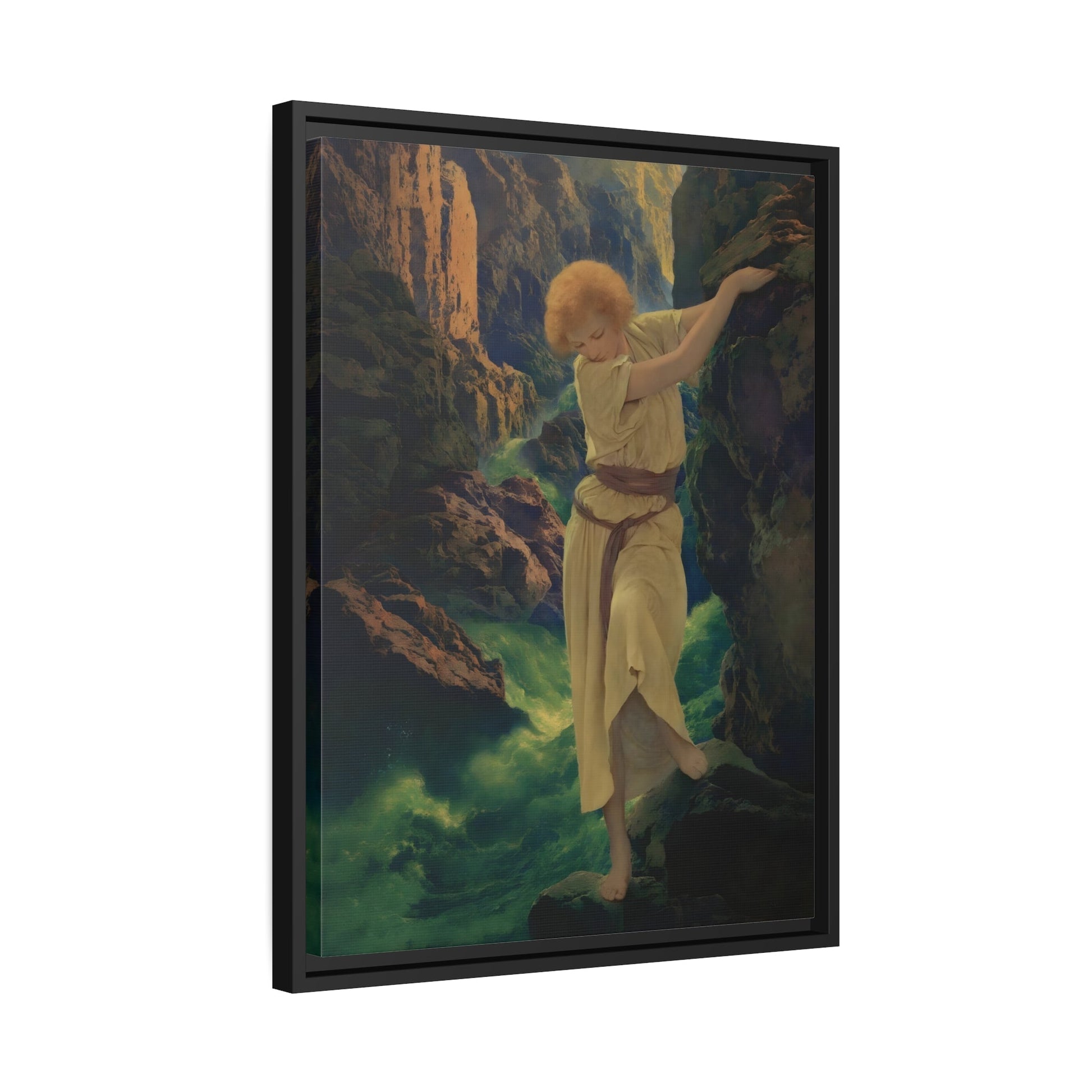 Maxfield Parrish The Canyon Framed Canvas Wall Art Reproduction