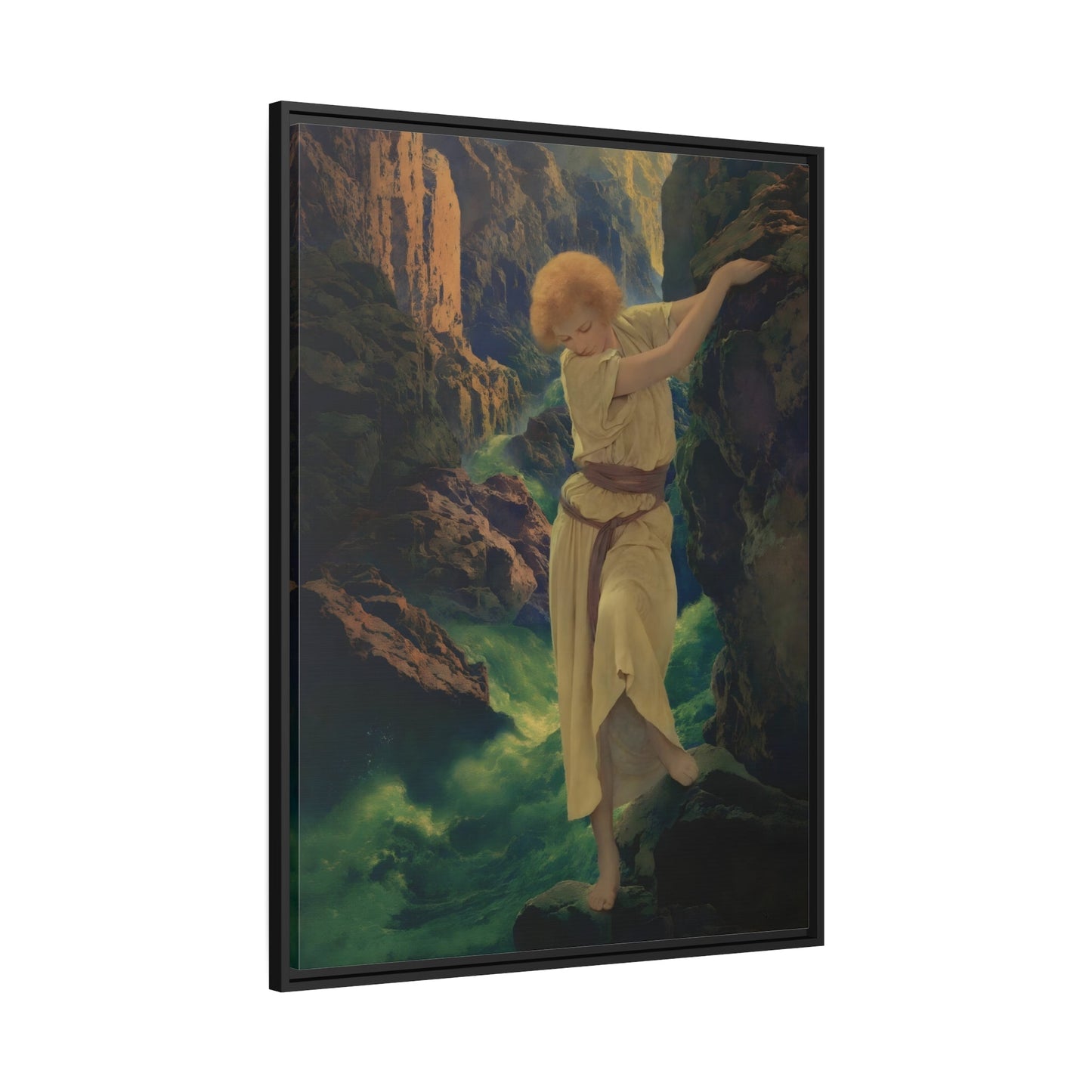 Maxfield Parrish The Canyon Framed Canvas Wall Art Reproduction