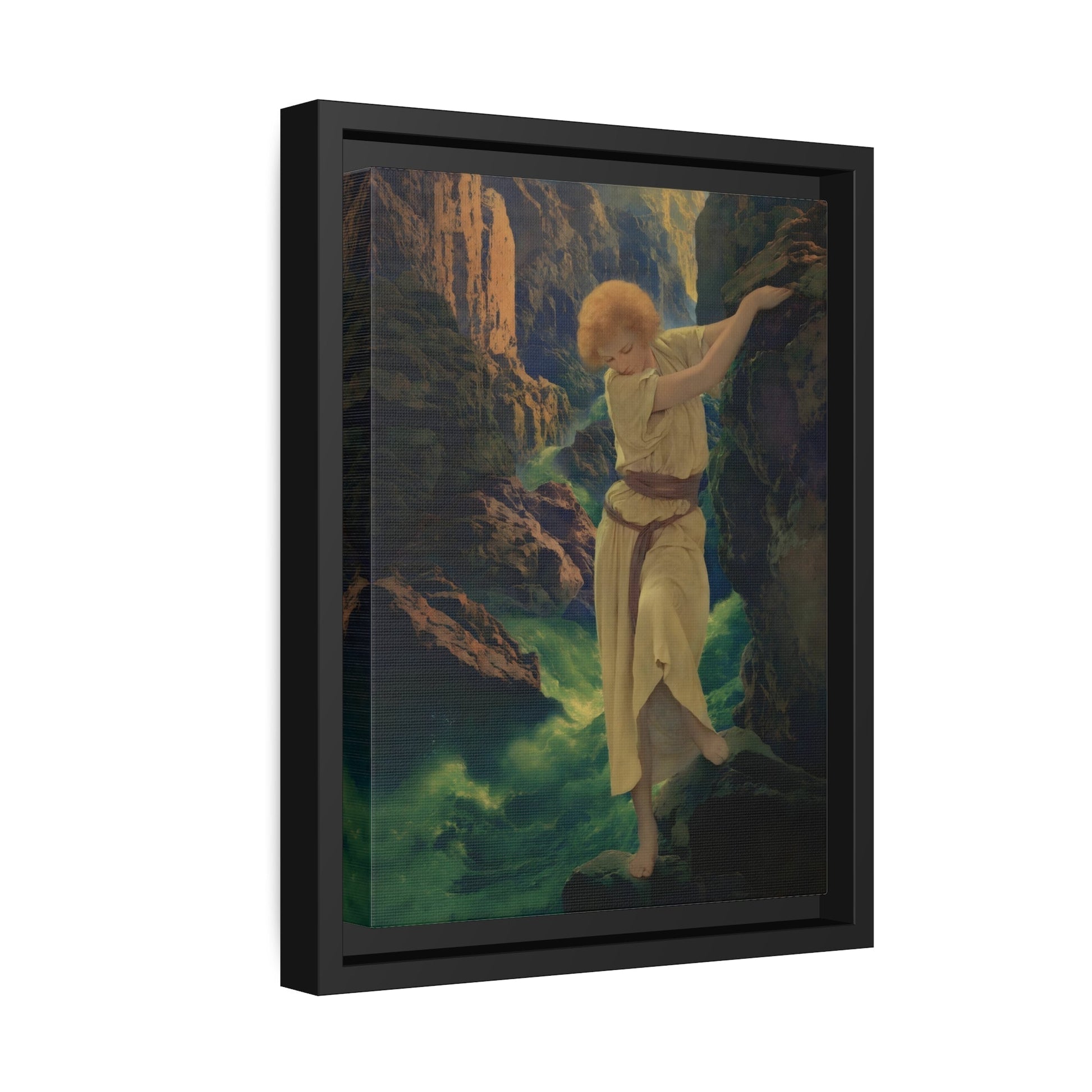 Maxfield Parrish The Canyon Framed Canvas Wall Art Reproduction