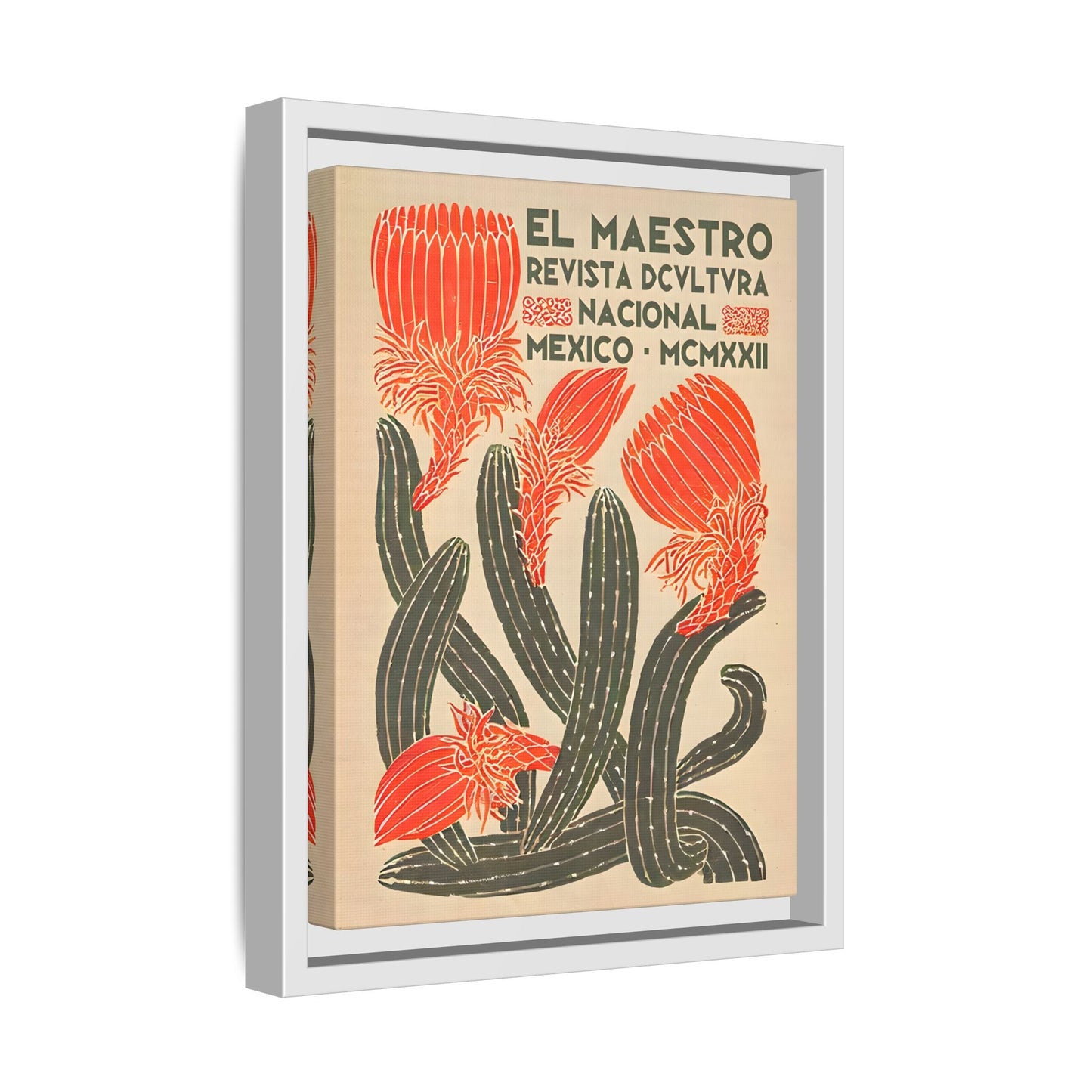 Mexican Floral Wall Art Canvas Decor, Floral Latin American Prints
