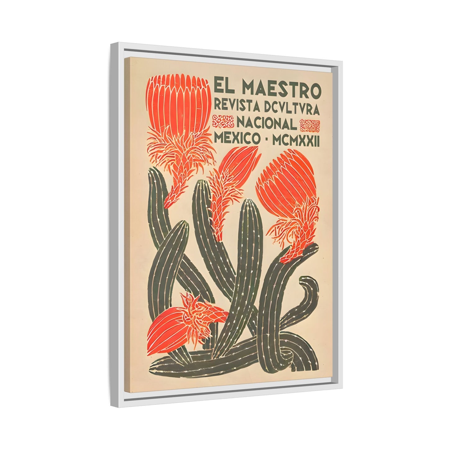 Mexican Floral Wall Art Canvas Decor, Floral Latin American Prints
