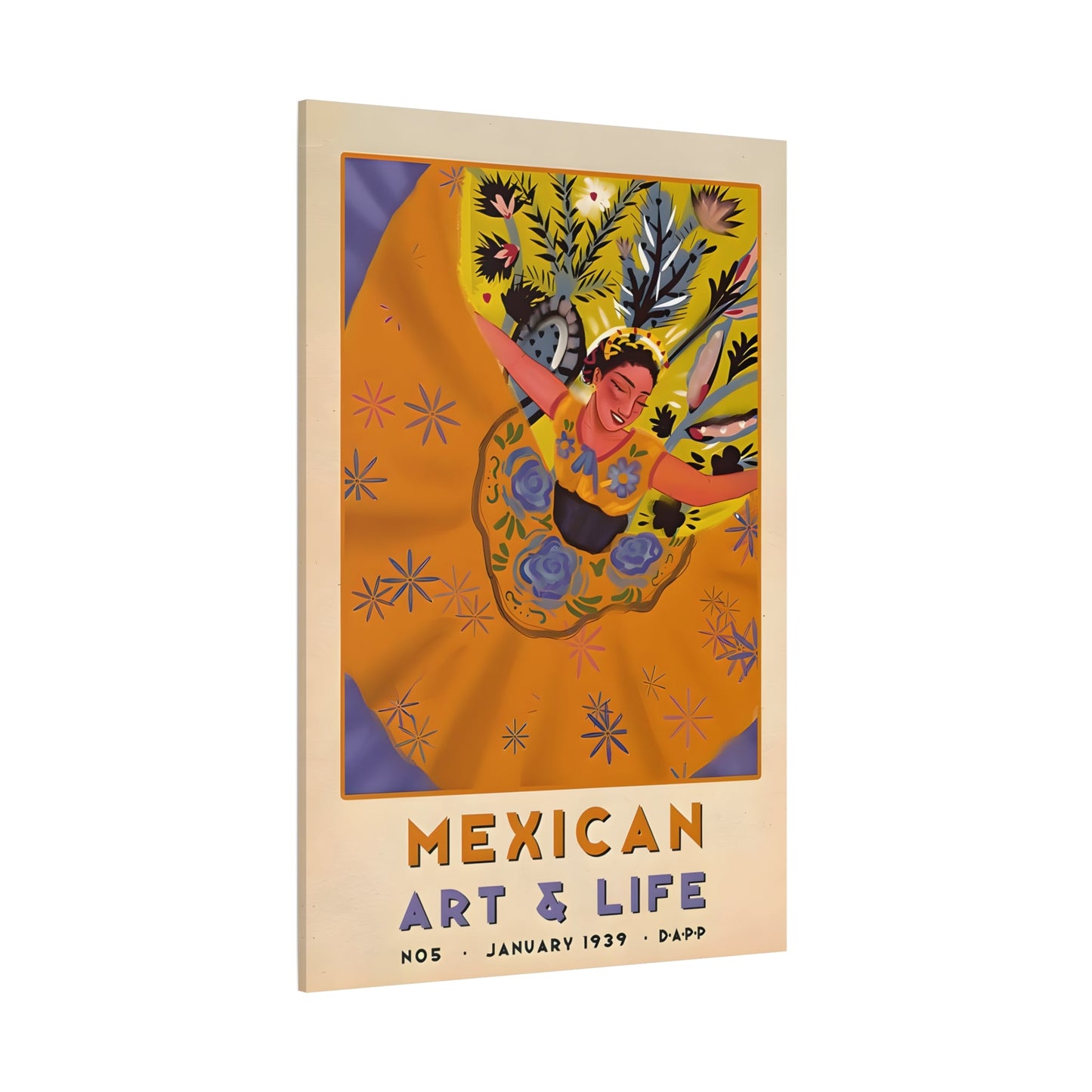 Mexican Latin Canvas Floral Wall Art Prints Decor