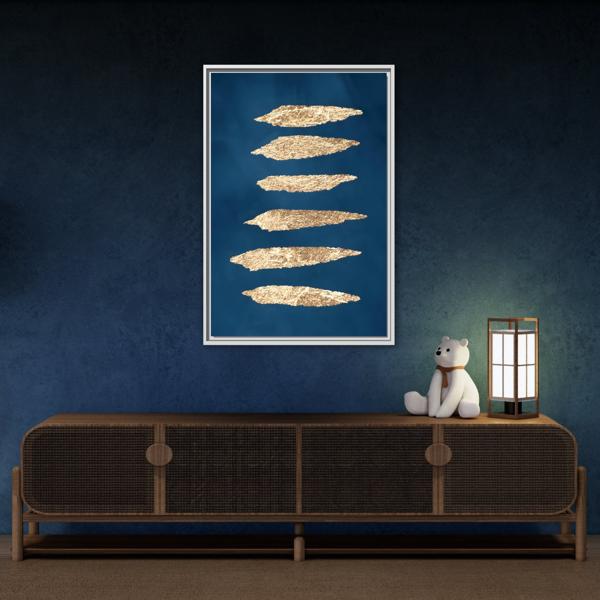 Minimalist Canvas Print Wall Art - Sapphire Navy Blue
